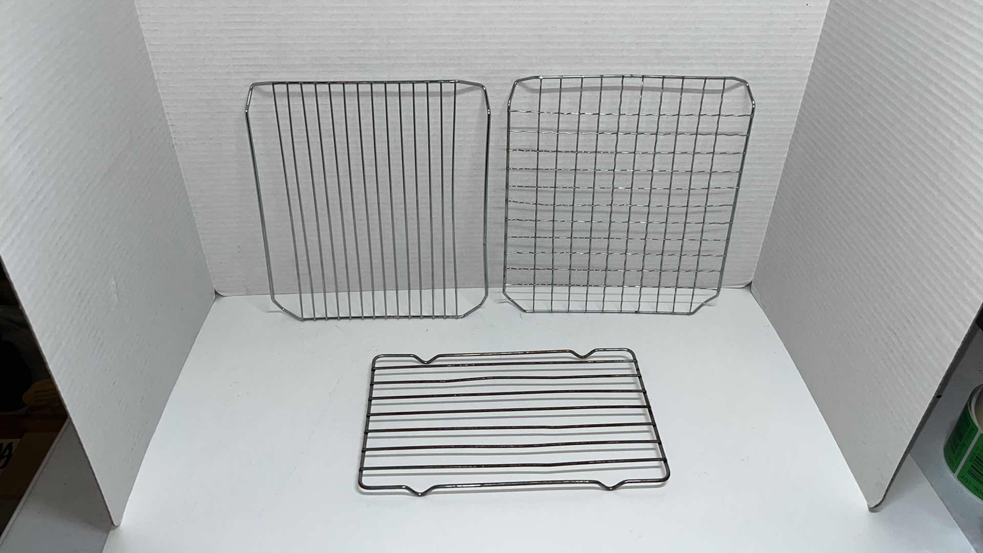 Photo 1 of ALUMINUM 12 CT MINI CUPCAKE PAN, 4.25” MINI PIE PANS (4) & WIRE COOLING RACKS (3)