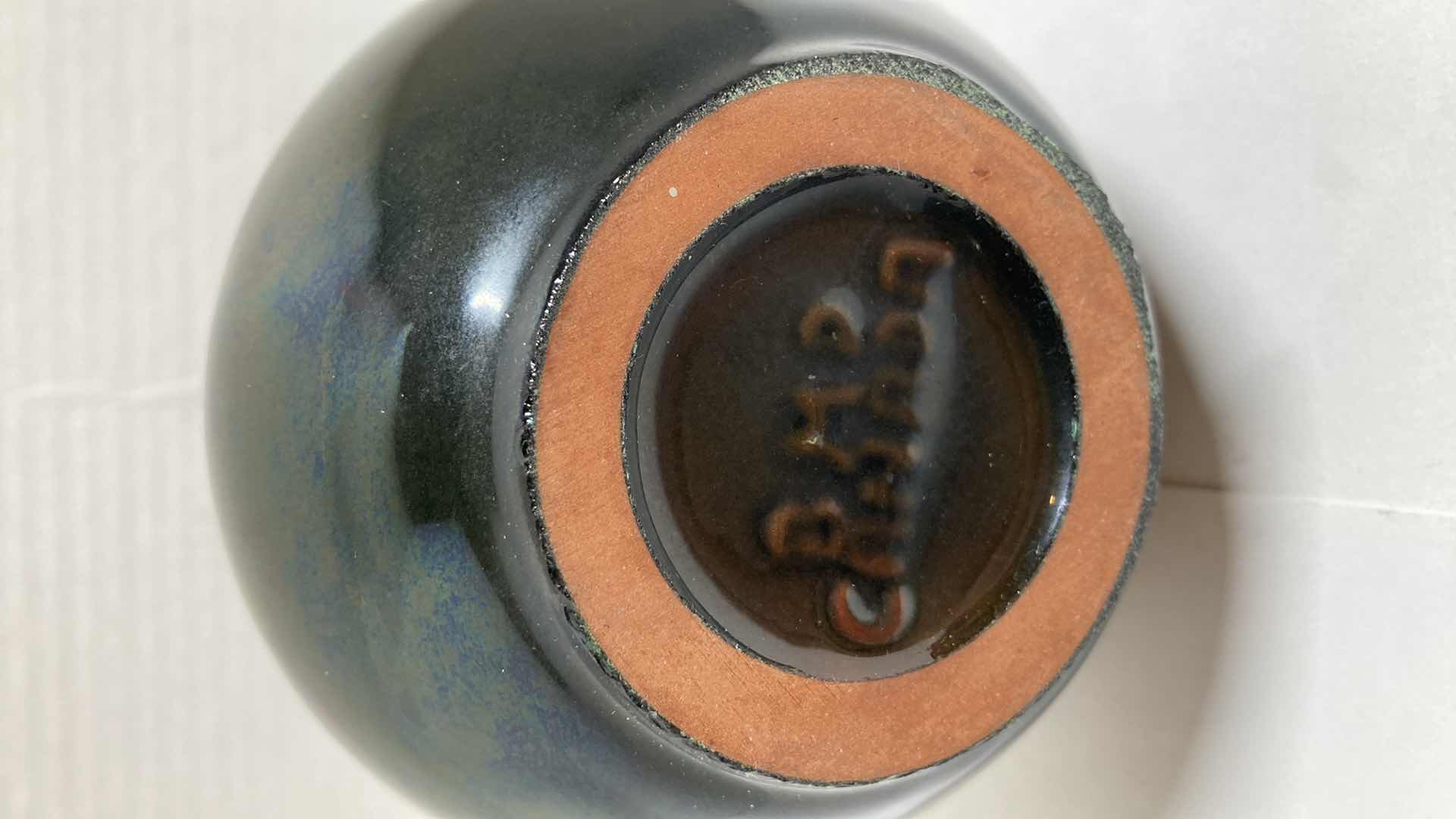 Photo 1 of BLUE MOUNTAIN POTTERY VASE 4” X 8.5”