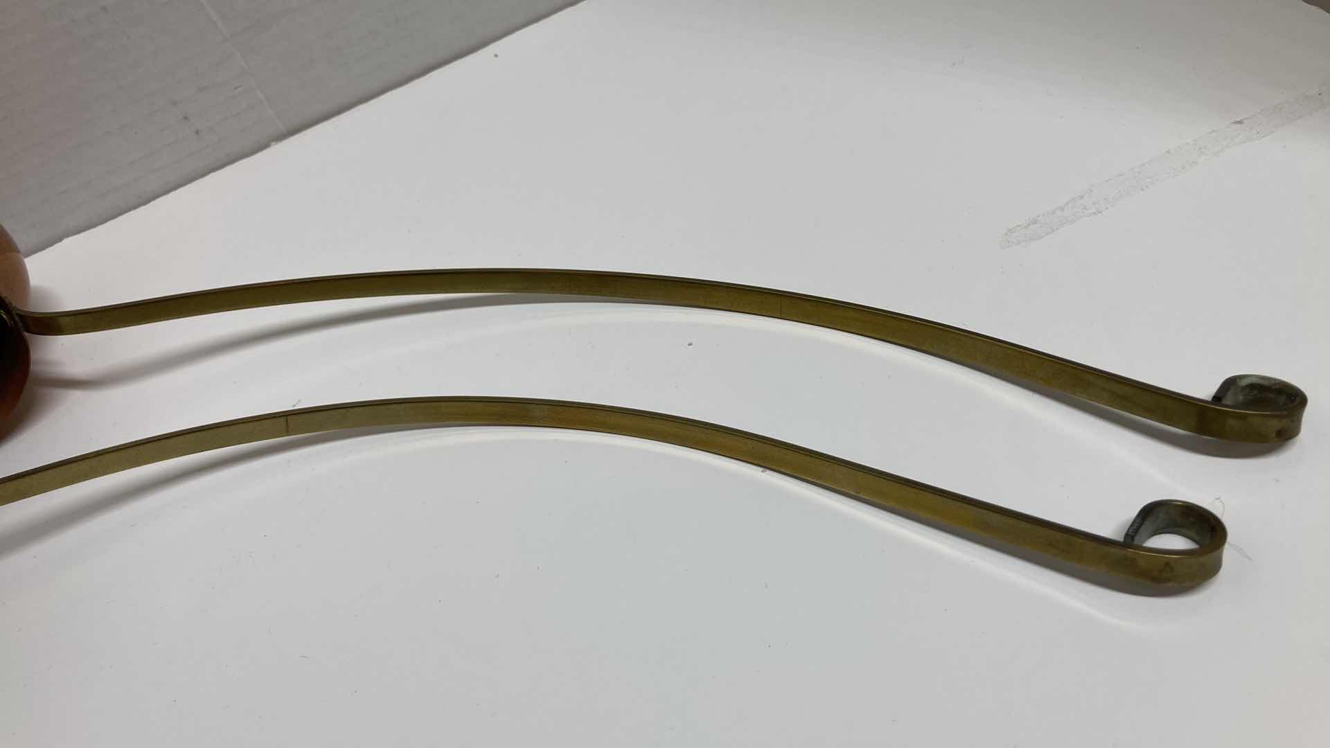 Photo 1 of EARLY-CENTURY WHISKY & RUM COPPER & BRASS LADDEL SET (2) 3” X 16”