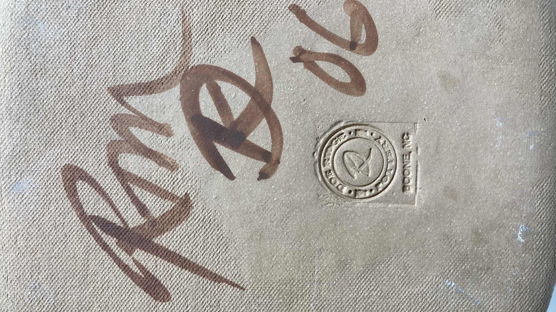 Photo 7 of DOE RIDGE POTTERY FLORAL CERAMIC SERVING BOWL 11” X 8.5” H4”