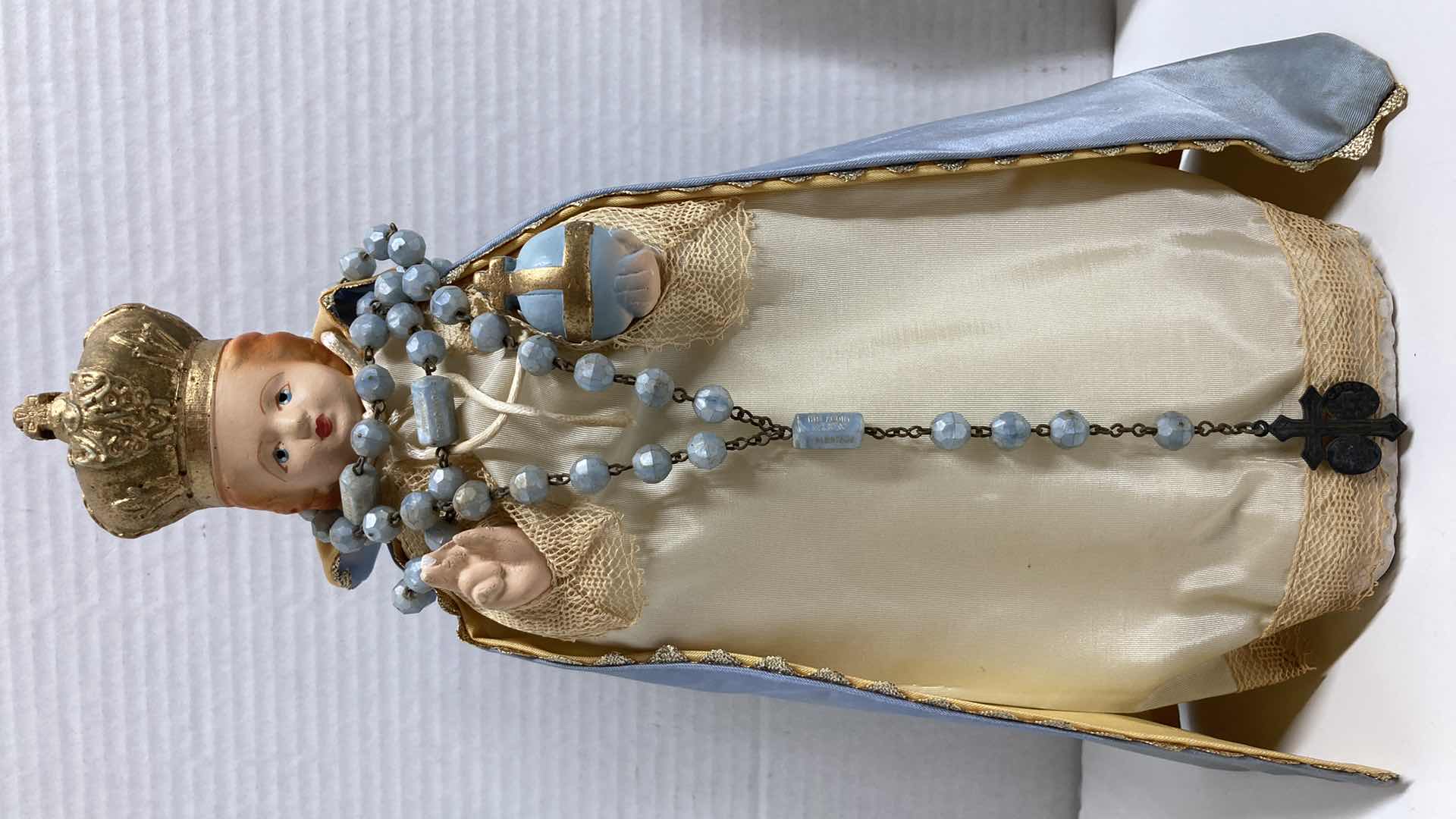 Photo 1 of JESUS INFANT OF PRAGUE CERAMIC FIGURINE 5” X 12” W RELIGIOUS FIGURINES (5)