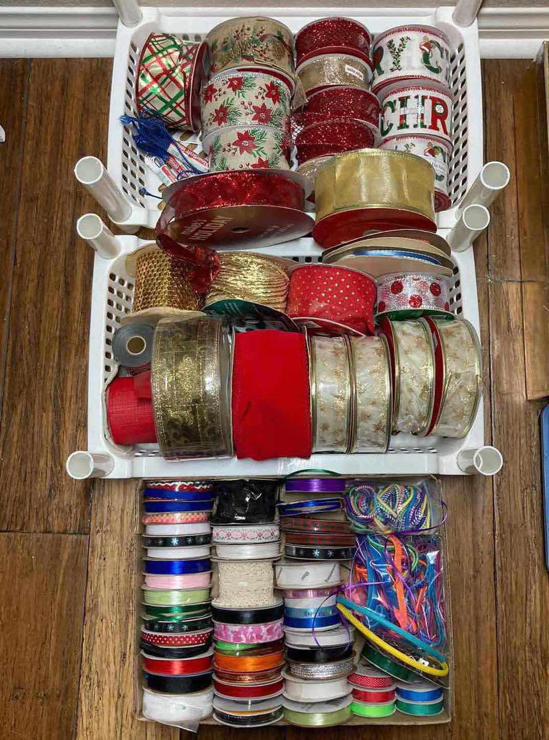 Photo 1 of ALL OCCASIONS DECORATIVE RIBBON ROLLS W BOX MAKER & CONTAINERS