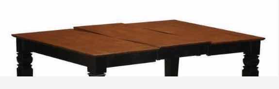 Photo 1 of NEW EAST WEST FURNITURE WESTON BLACK & CHERRY WOOD FINISH RECTANGLE DINING TABLE TOP ONLY W 18” BUTTERFLY LEAF MODEL WET-BCH-T 60” X 42”
