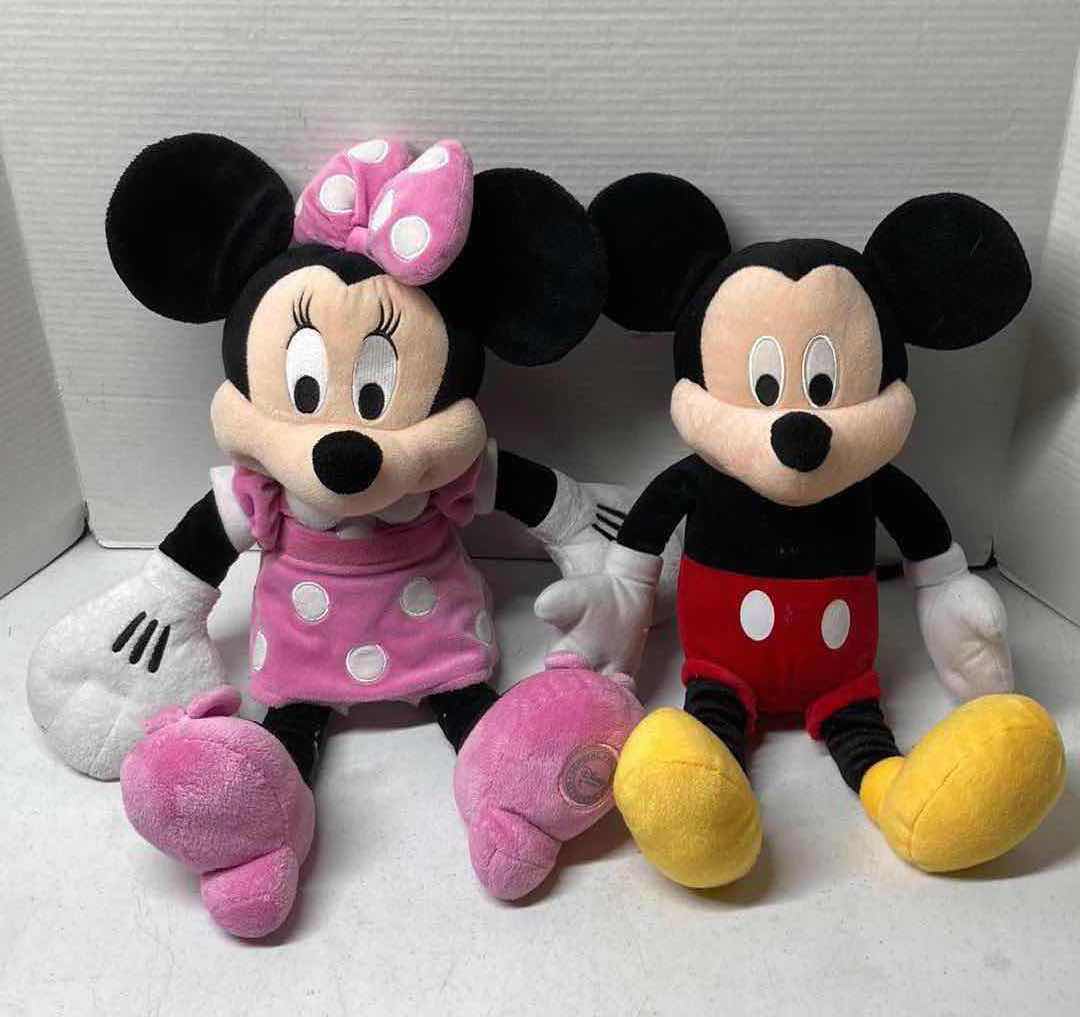 Photo 1 of DISNEY MICKEY MOUSE & MINNIE MOUSE PLUSHIES/STUFFED CHARACTERS (4)