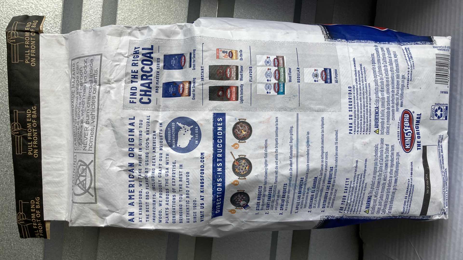 Photo 1 of NEW KINGSFORD BBQ GRILL ORIGINAL CHARCOAL BRIQUETS BAGS 8LB (2)