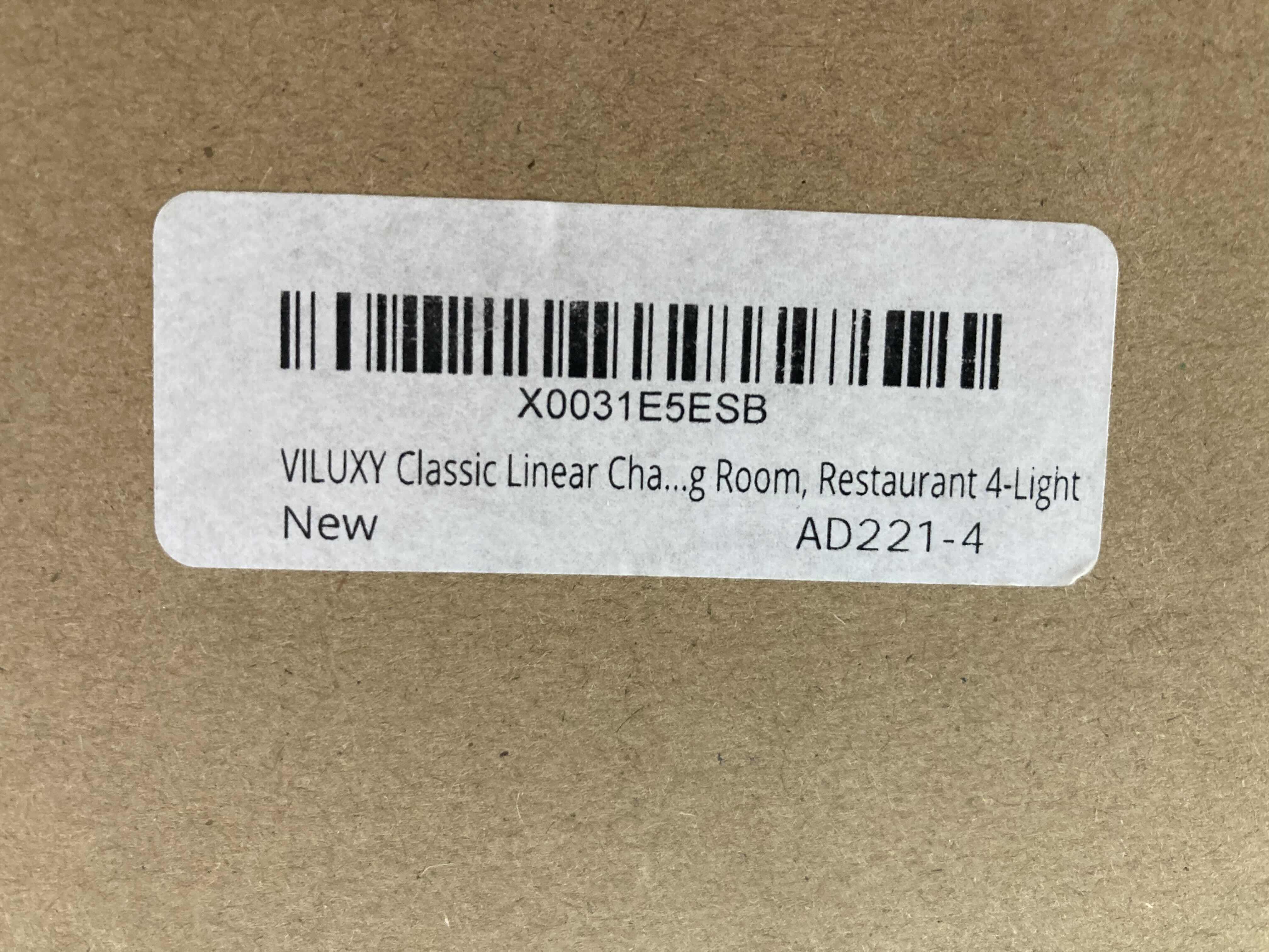 Photo 1 of NEW VILUXY CLASSIC LINEAR BLACK MODERN 4 LIGHT PENDANT KITCHEN DINING ROOM LIGHT MODEL AD221-4