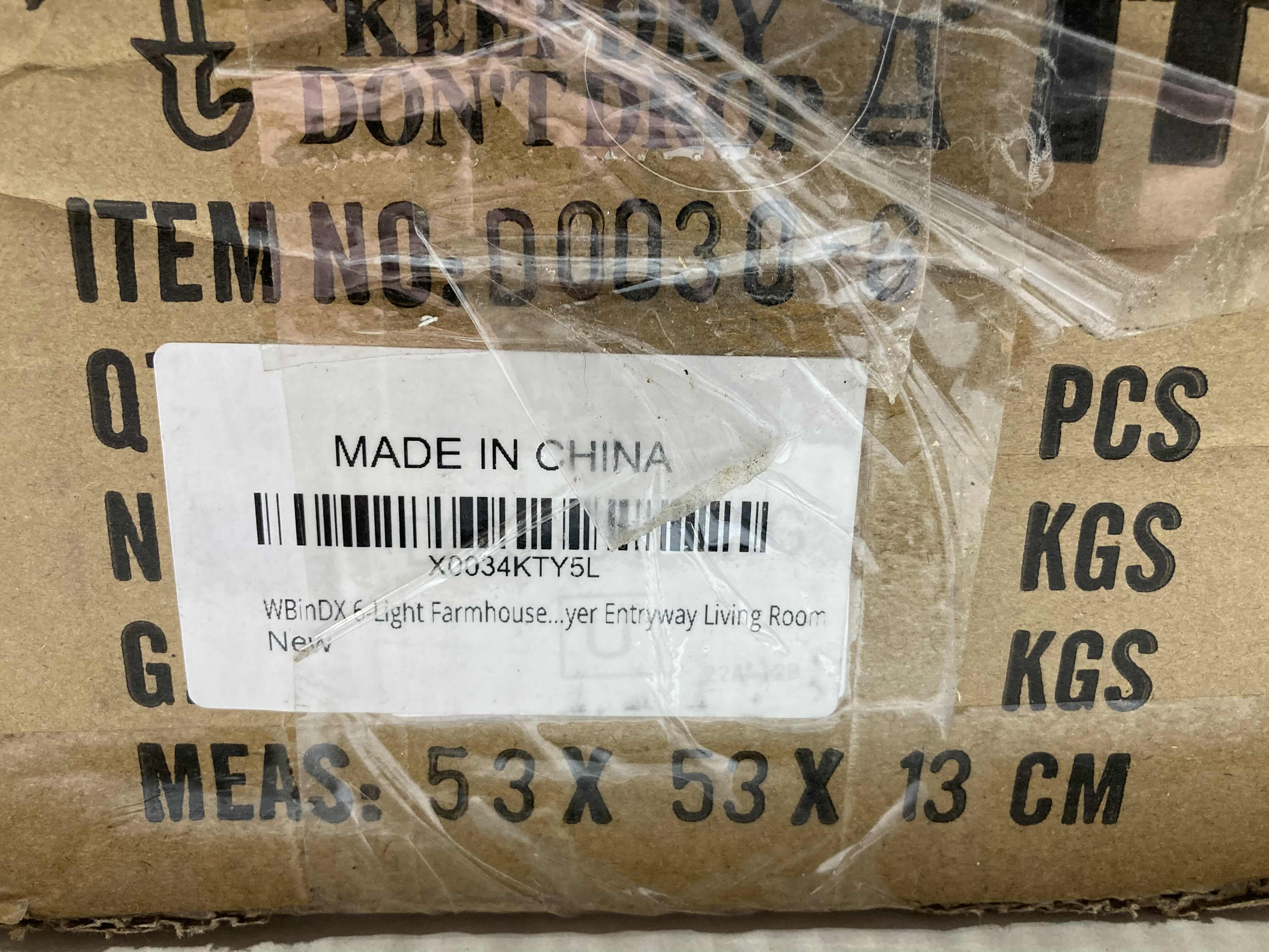 Photo 1 of NEW WBINDX RUSTIC FARMHOUSE WAGON WHEEL RUSTIC WOOD & BLACK FINISH CHANDELIER CEILING LIGHT MODEL D0030-6