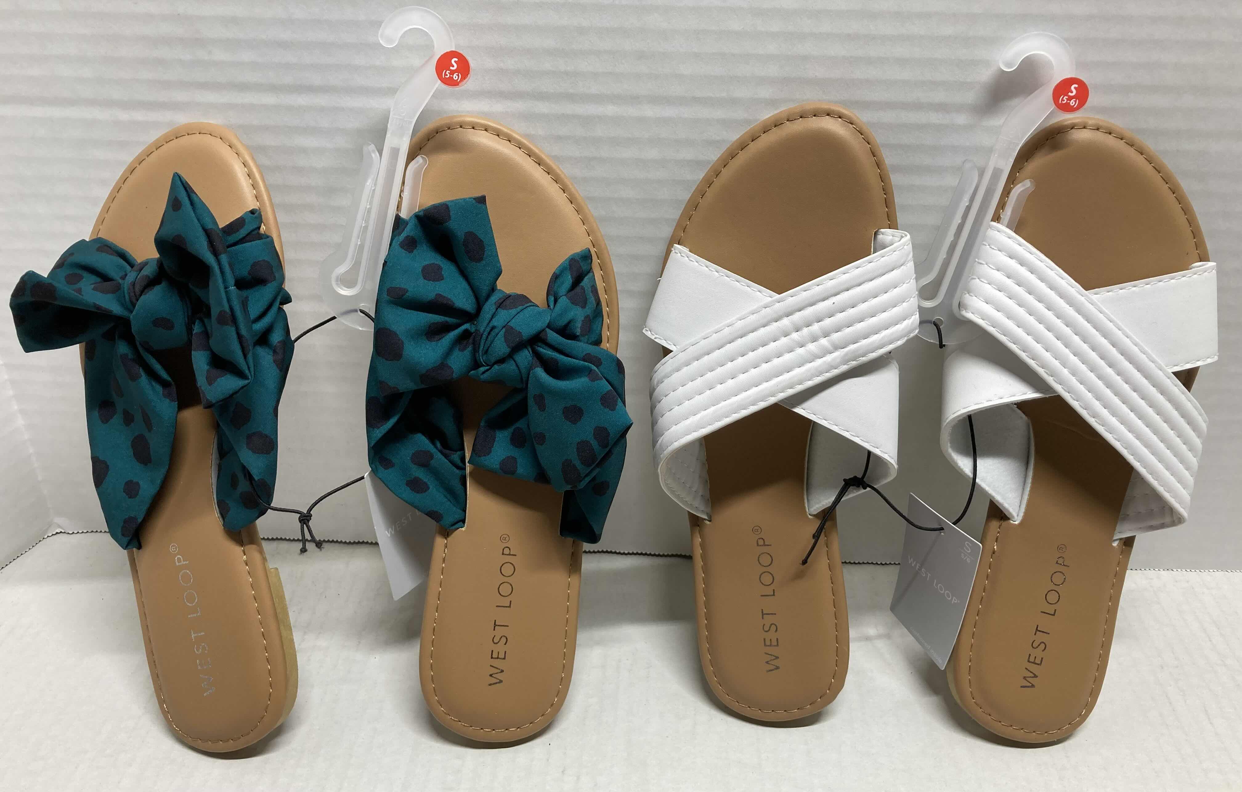 Photo 1 of NEW WEST LOOP SANDALS WOMENS SIZE S 5-6 (4)