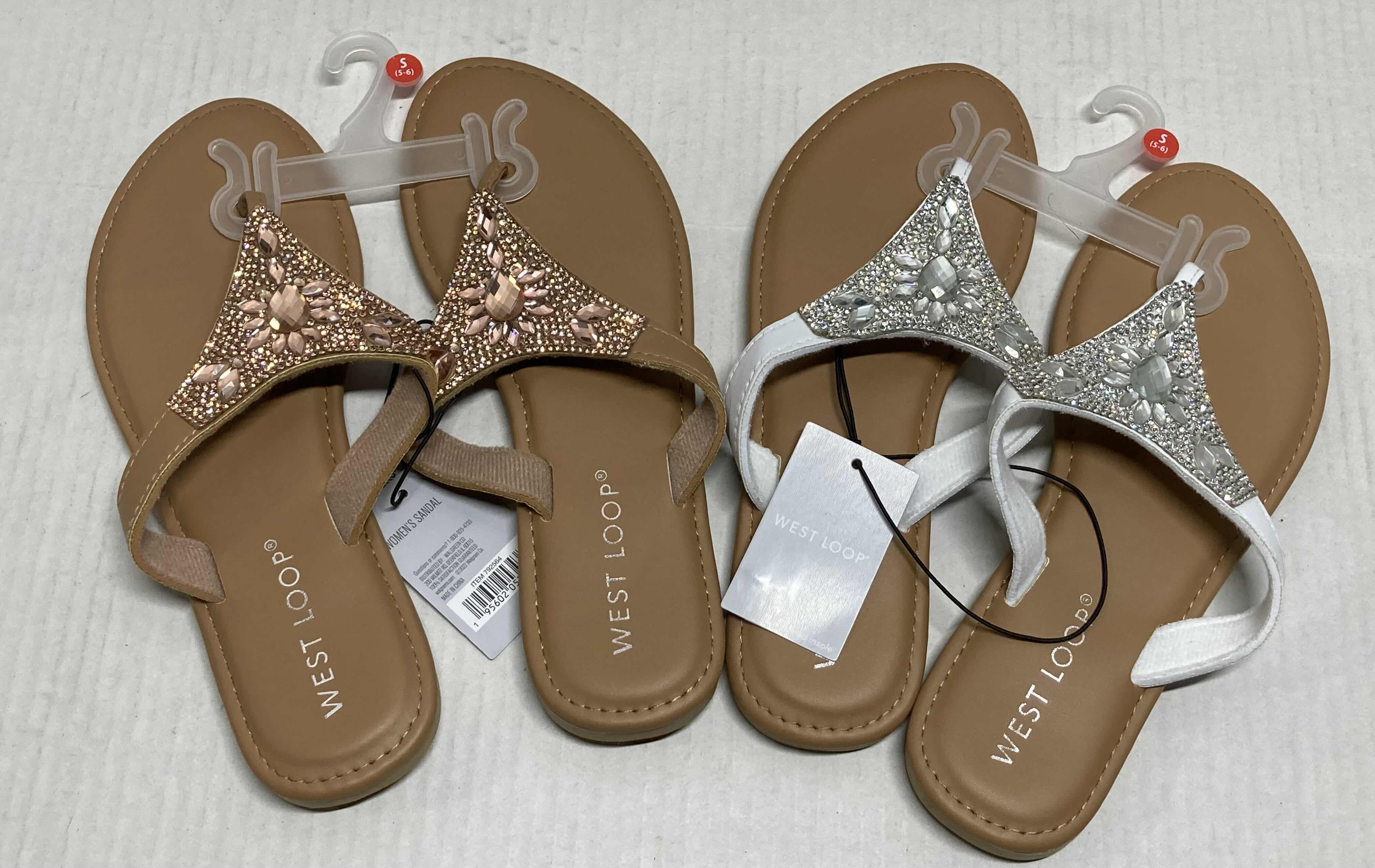 Photo 1 of NEW WEST LOOP SANDALS WOMENS SIZE S 5-6 (4)