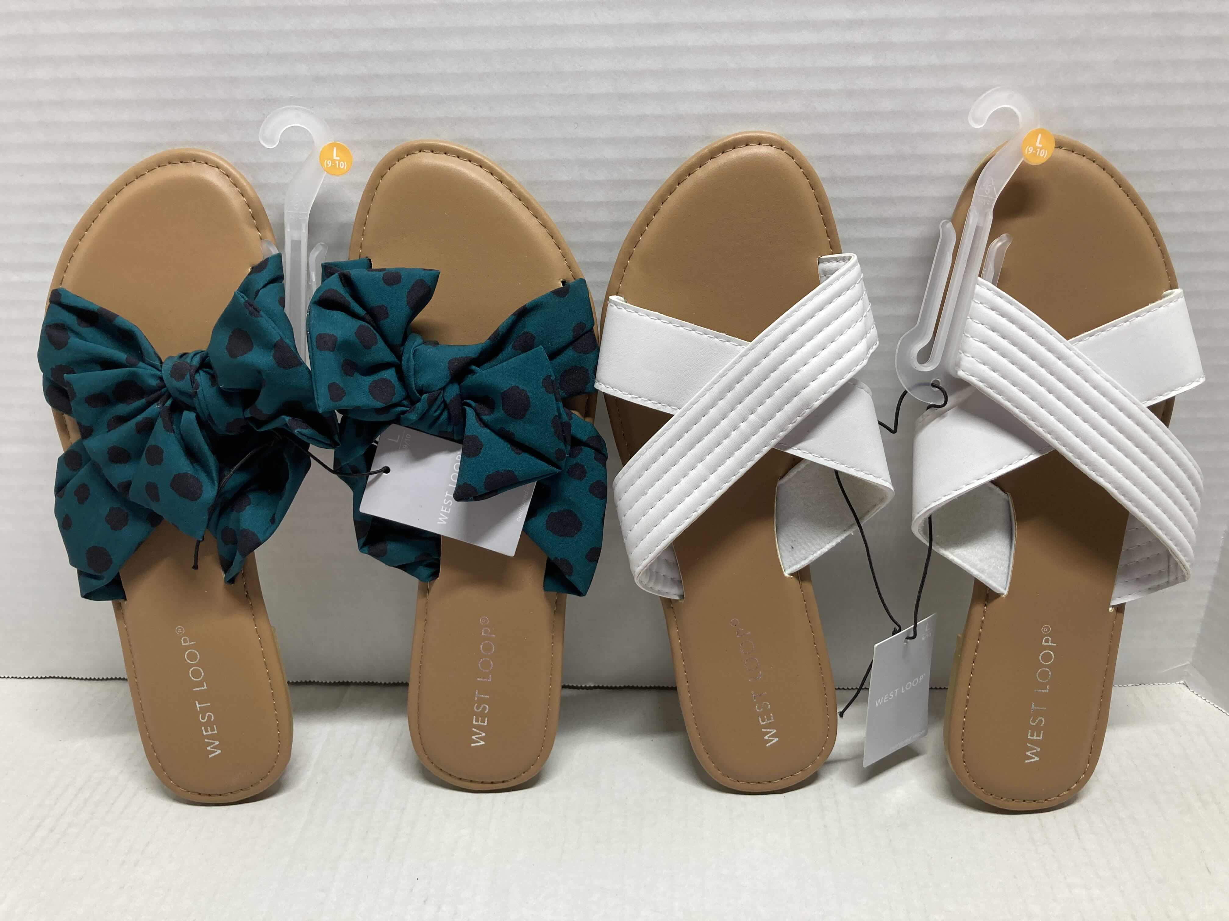 Photo 1 of NEW WEST LOOP SANDALS WOMENS SIZE L 9-10 (4)