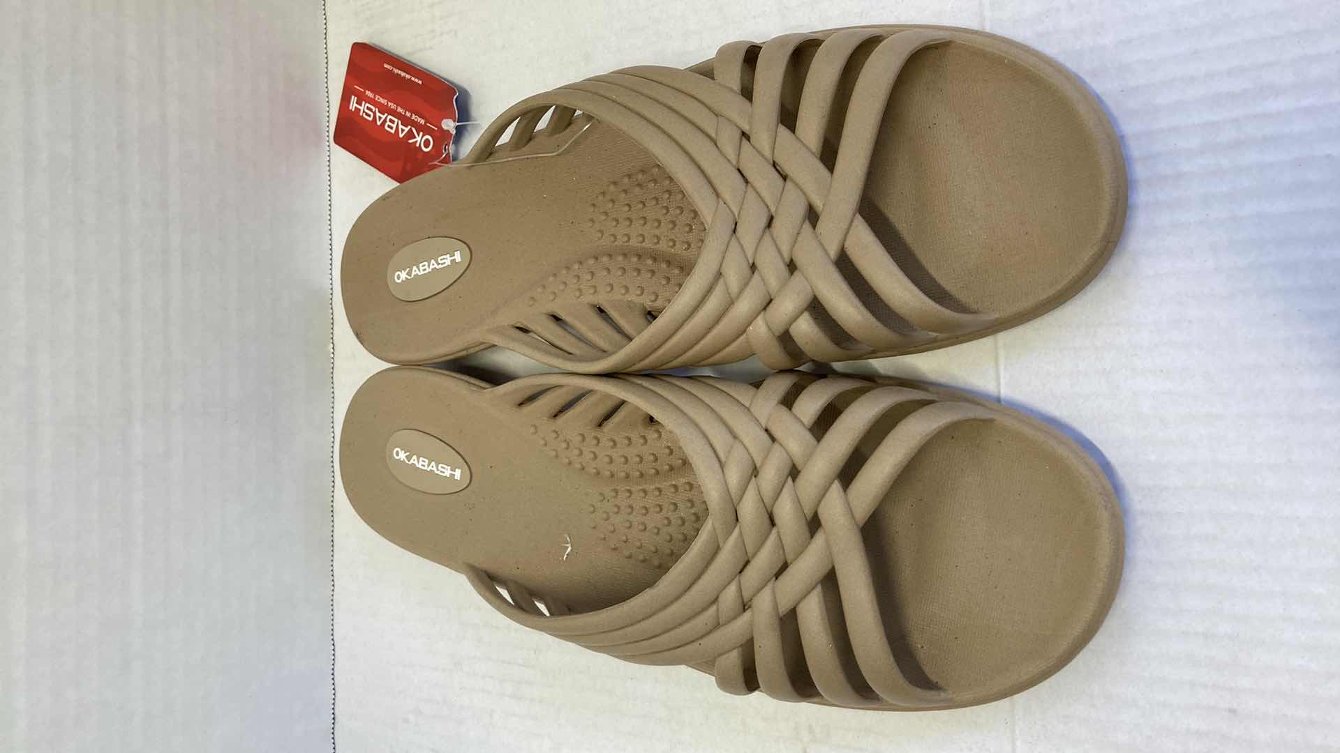 Photo 1 of NEW OKABASHI BLACK SANDALS & CROSS STRAP SANDALS MENS SIZE 11