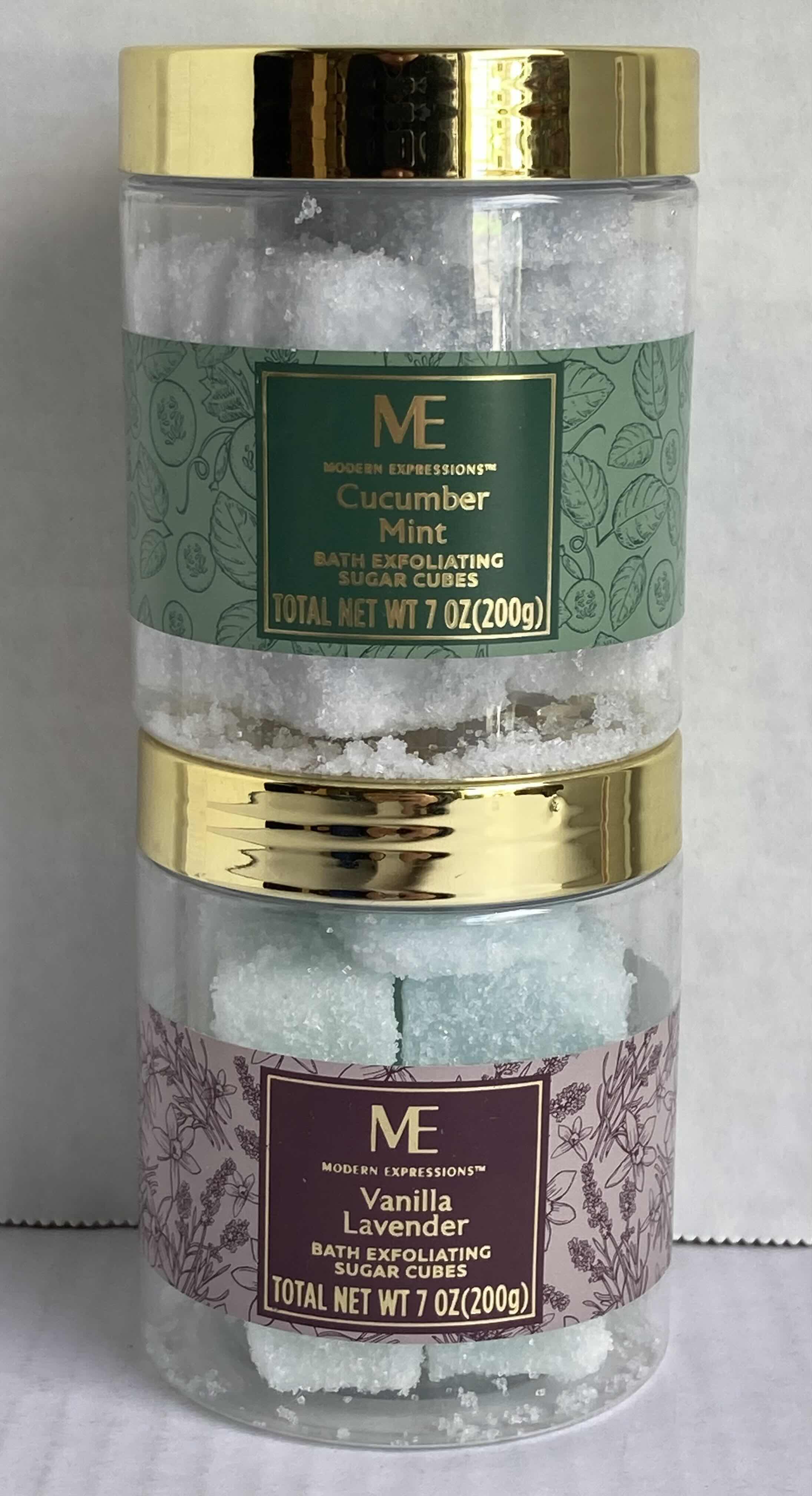 Photo 1 of NEW ME VANILLA LAVENDER & CUCUMBER BATH MINT EXFOLIATING SUGAR CUBES W ME HAND BAR SOAP 3 PACK (2)