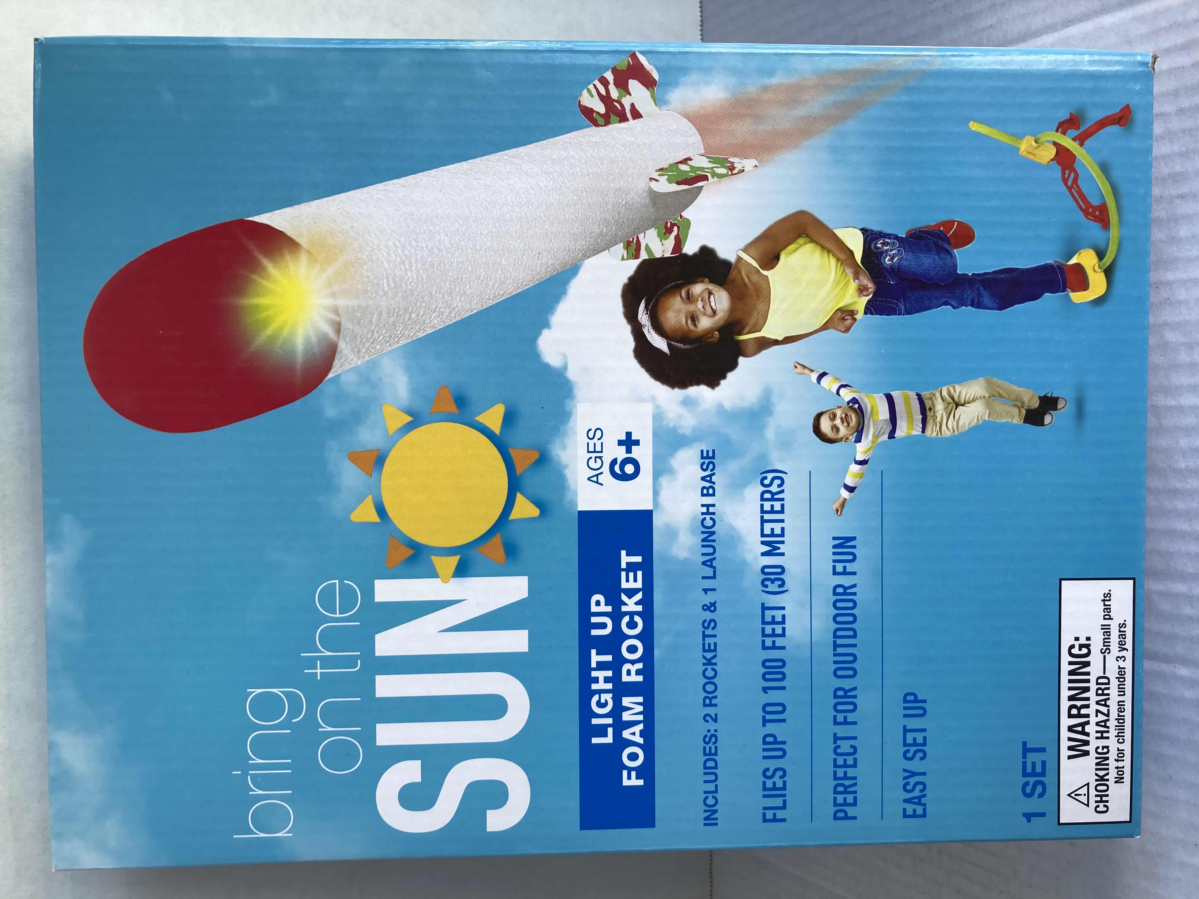 Photo 1 of NEW BRING THE SUN LIGHT UP FOAM ROCKET W WATER SUN & FUN BABY & TOT POOL FLOAT