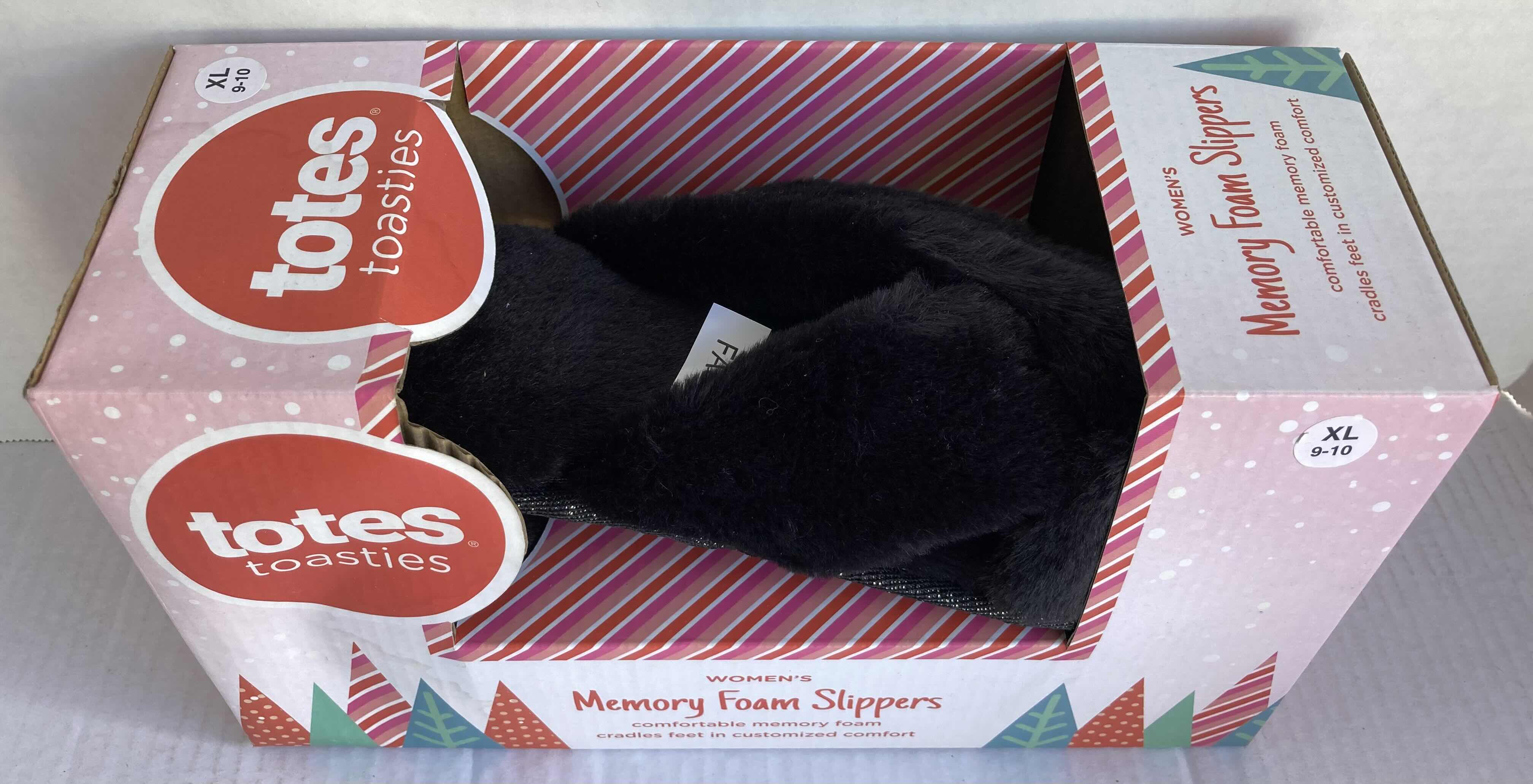 Photo 1 of NEW TOTES TOASTIES MEMORY FOAM SLIPPERS WOMENS SIZE XL 9-10 (2)