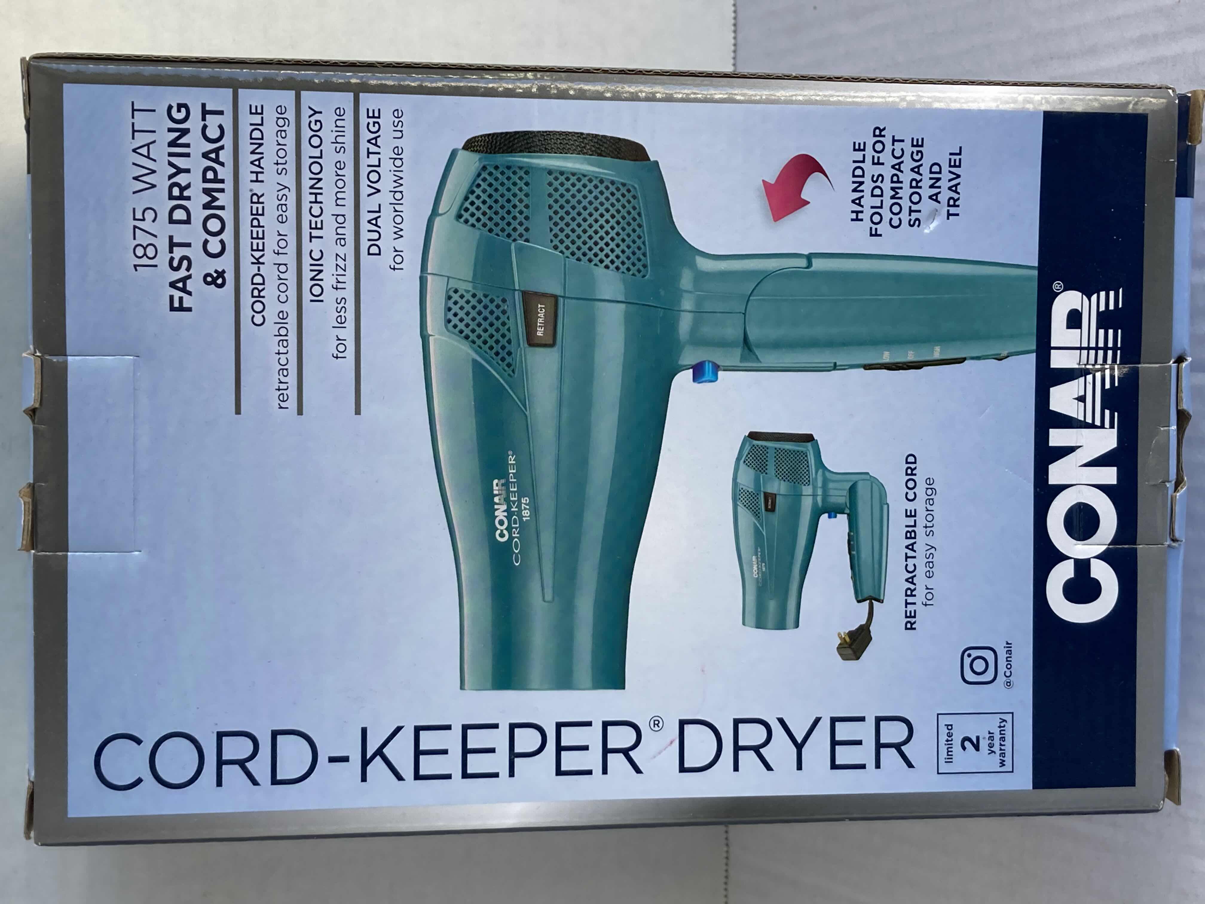 Photo 1 of NEW CONAIR CORD KEEPER HAIR DRYER & CONAIR DOUBLE CERAMIC FLAT IRON