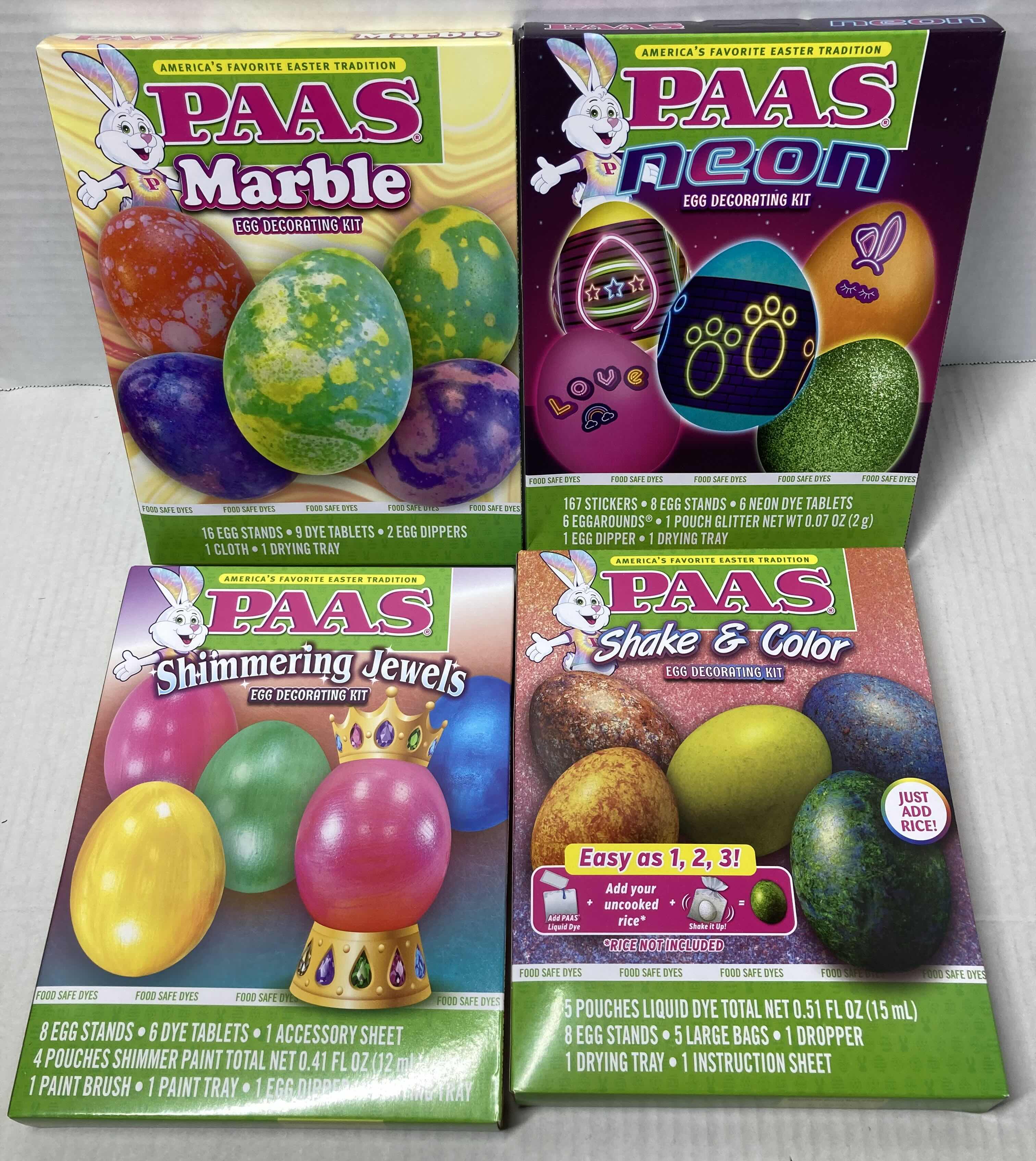 Photo 1 of NEW PAAS EASTER EGG DECORATING DYE KIT VARIOUS COLOR & STYLE KITS (9)