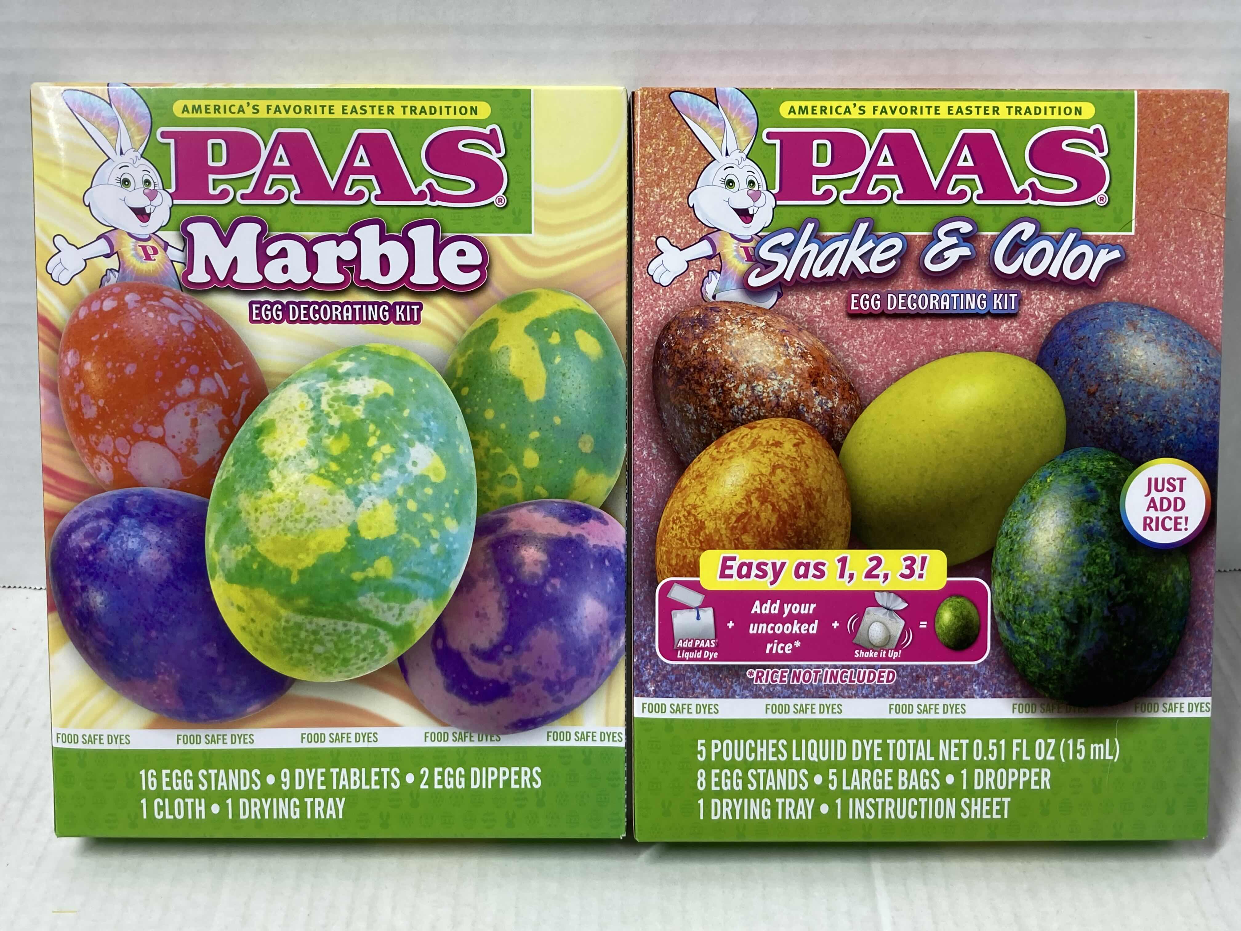 Photo 1 of NEW PAAS EASTER EGG DECORATING DYE KIT VARIOUS COLOR & STYLE KITS (8)