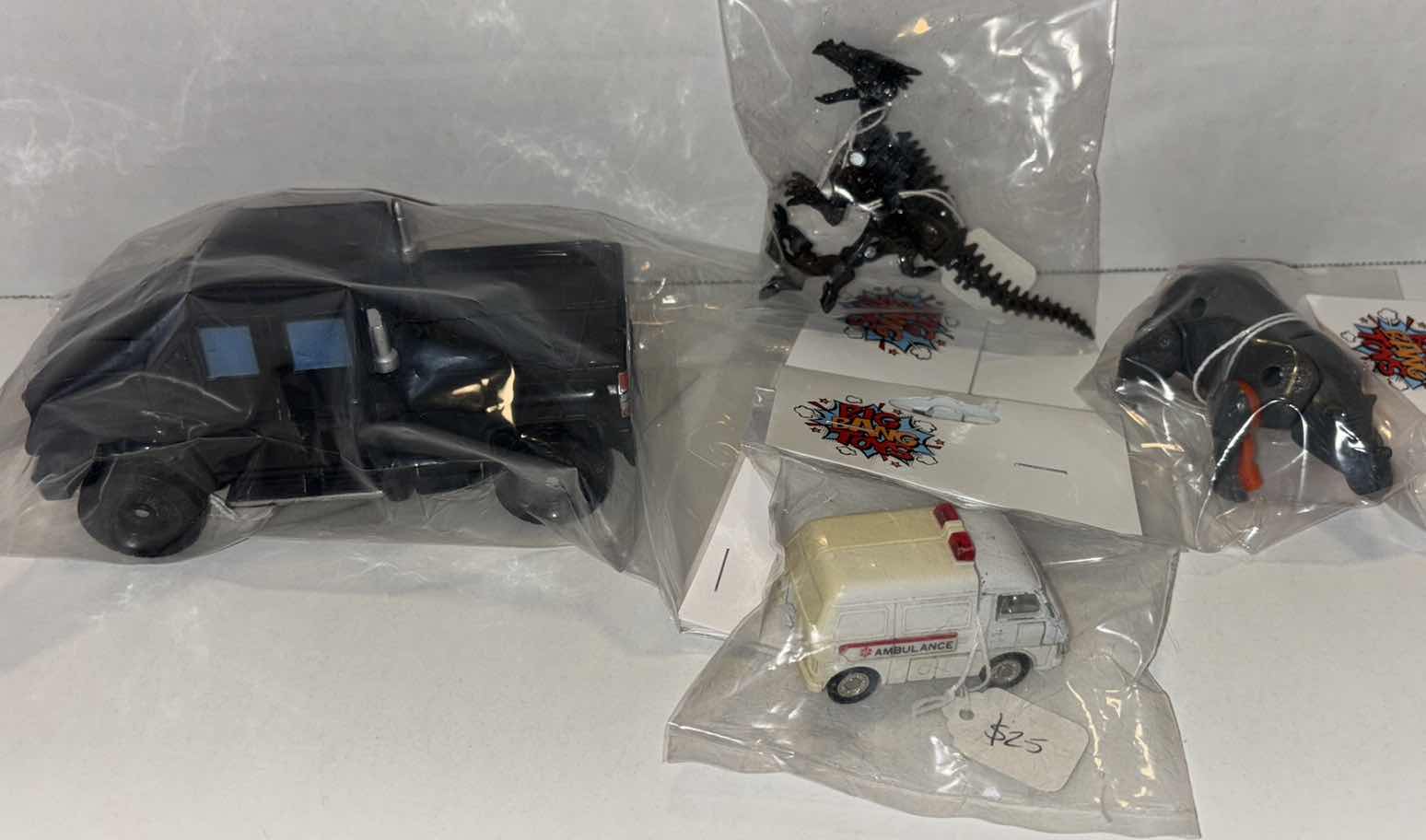 Photo 1 of MYSTERY GRAB BAGS- TRANSFORMERS FIGURES & ACCESSORIES ***NO RETURNS*** (BAG VALUE $50, PICS ARE EXAMPLES OF ACTION FIGURES/MAY NOT BE THE FIGURES YOU RECEIVE)