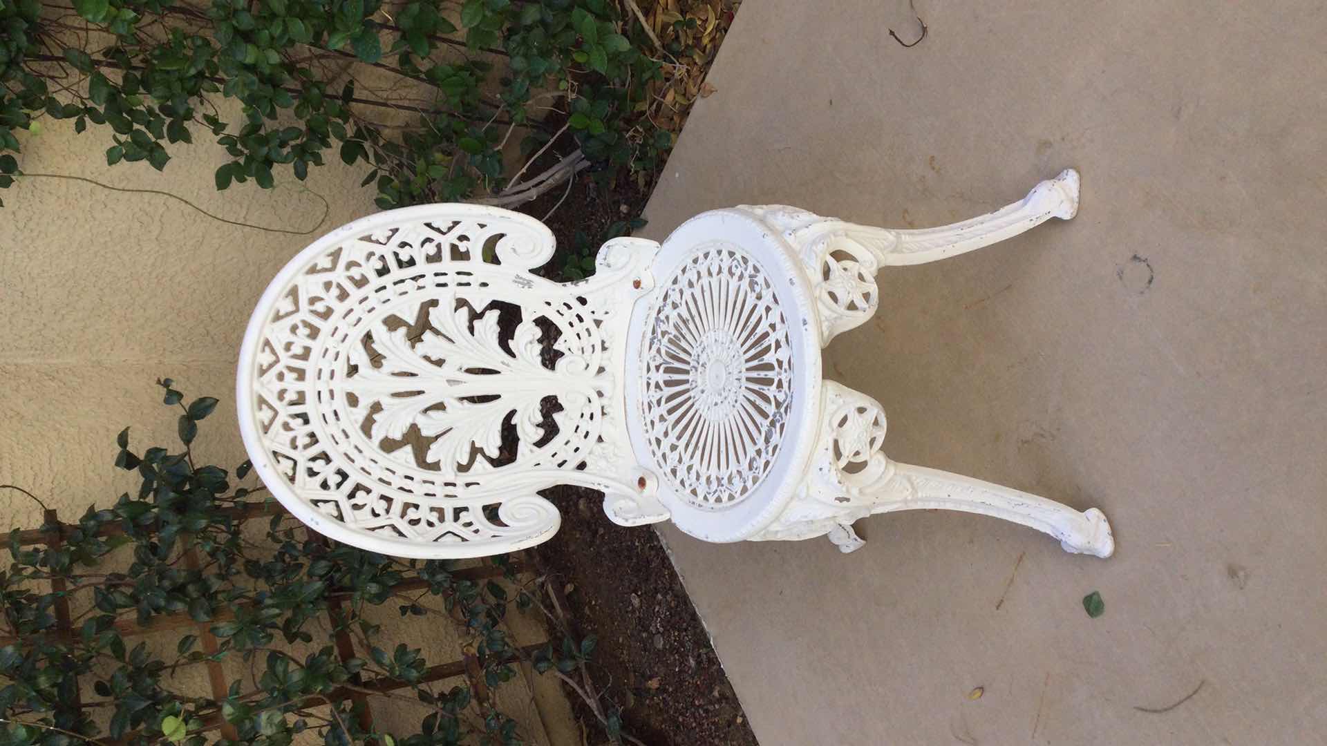 Photo 1 of CAST METAL OUTDOOR TABLE AND CHAIR SET