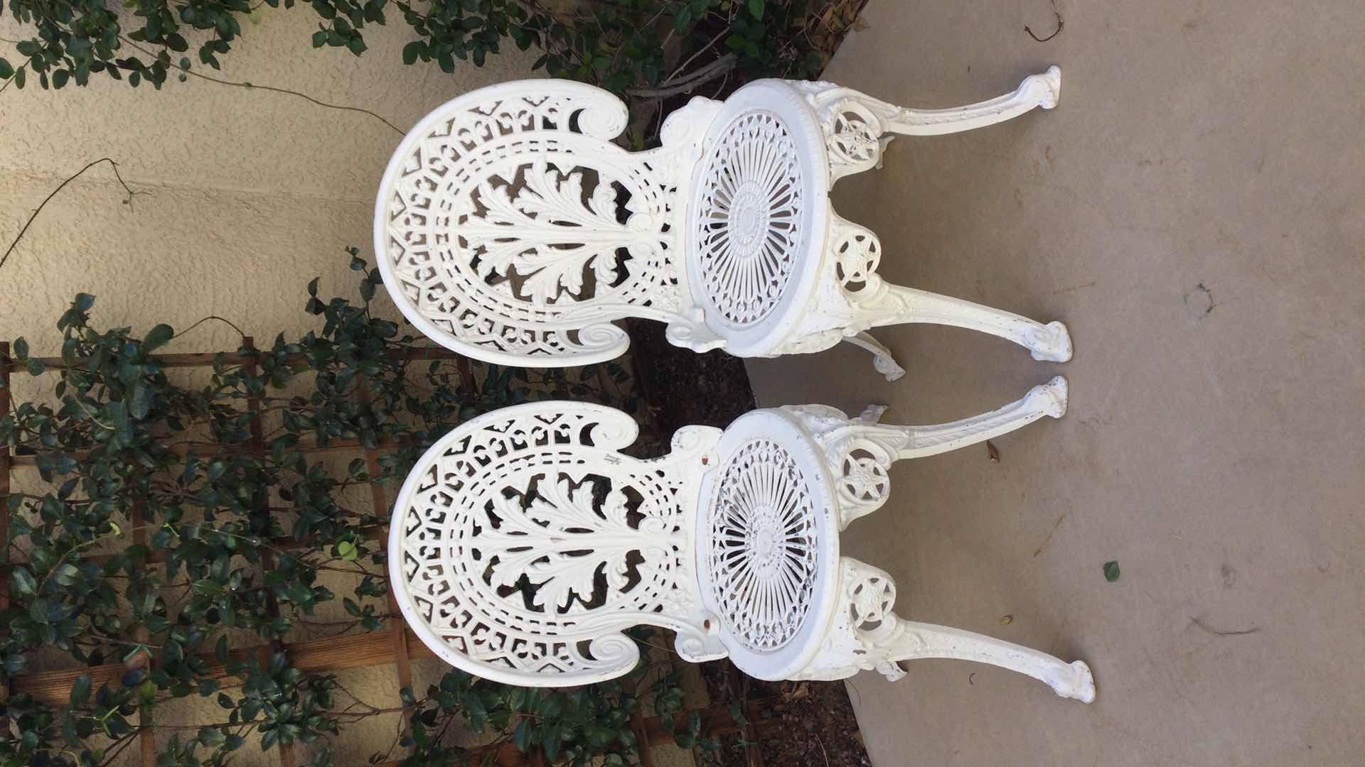 Photo 1 of CAST METAL OUTDOOR TABLE AND CHAIR SET