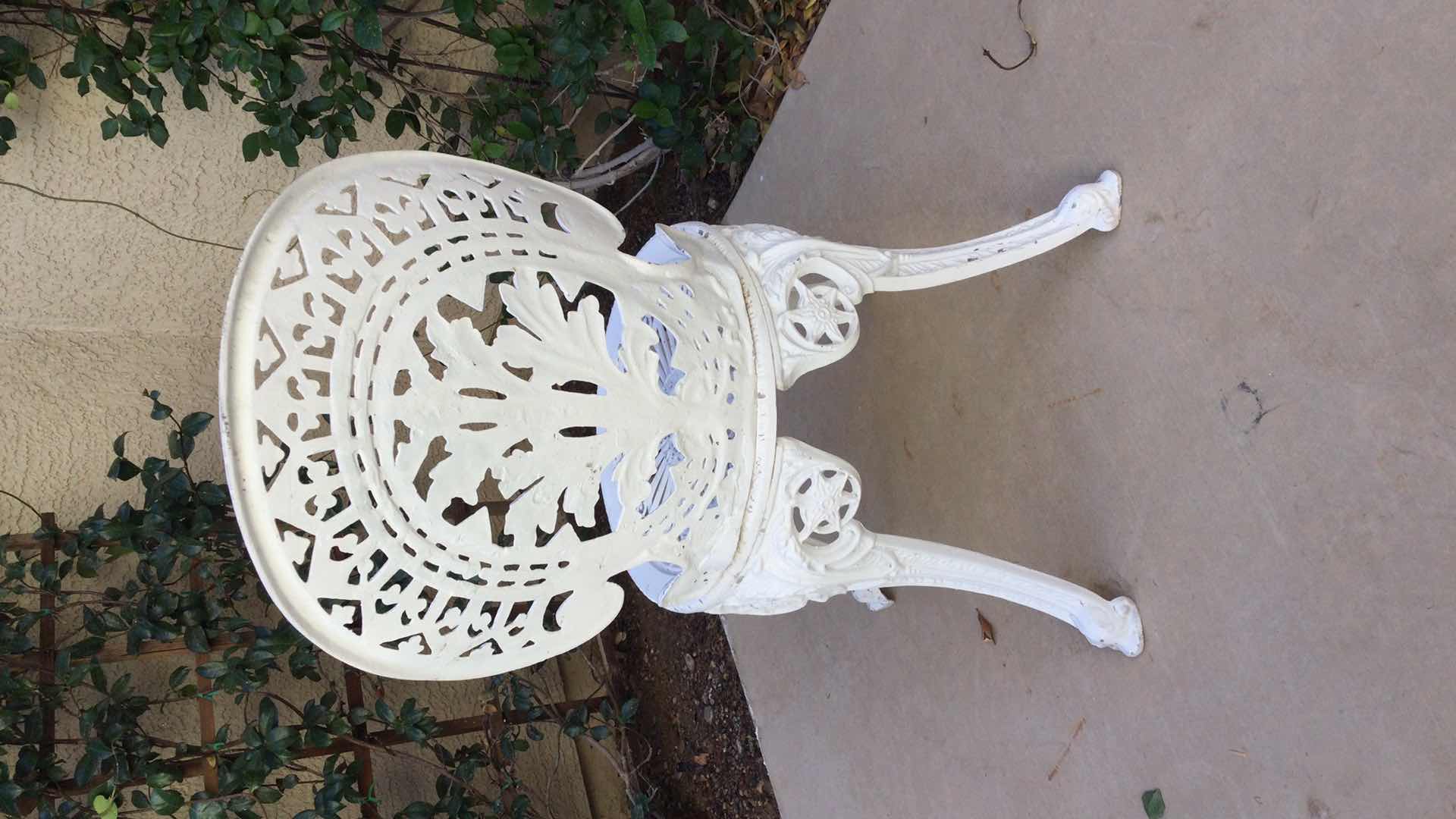 Photo 1 of CAST METAL OUTDOOR TABLE AND CHAIR SET