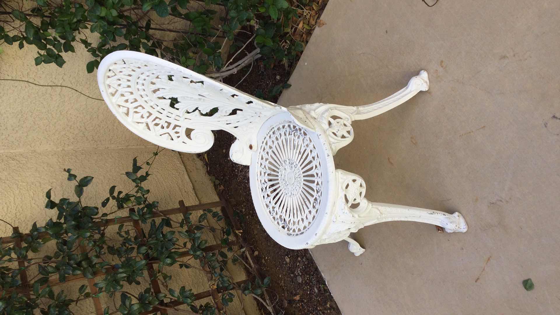 Photo 1 of CAST METAL OUTDOOR TABLE AND CHAIR SET