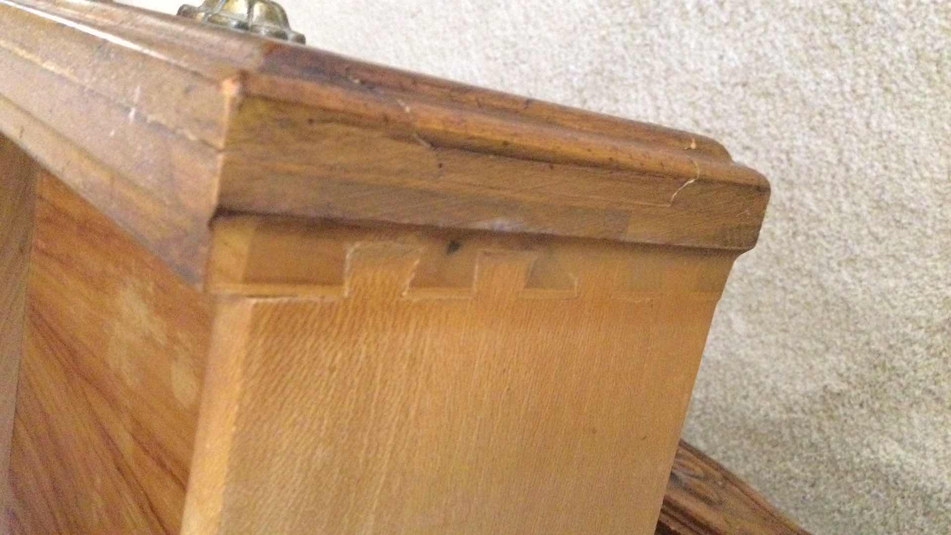 View 6 of VINTAGE DREXEL HERITAGE WOOD 1-DRAWER W/ CUPBOARD NIGHT STANDS (2) 26” X 17” H 24”