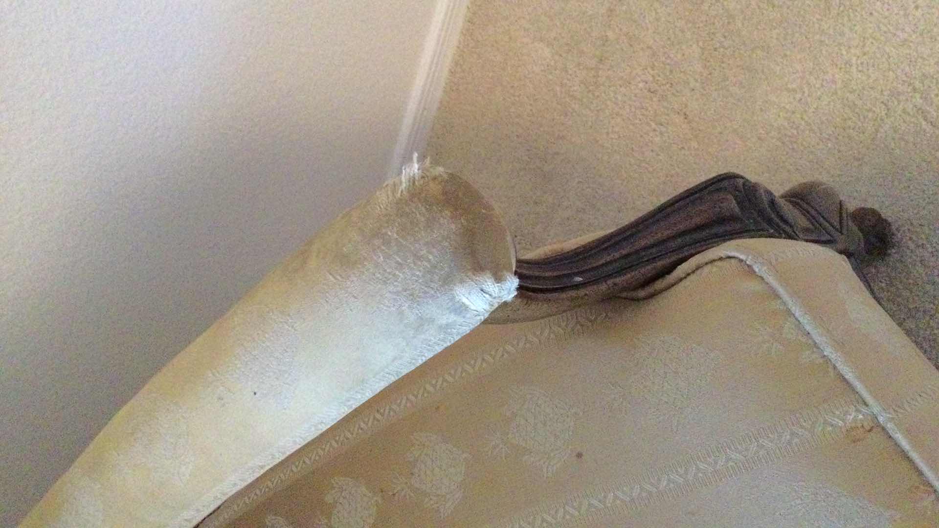 Photo 1 of CARVED WOOD UPHOLSTERED OVERSIZED ARM CHAIR