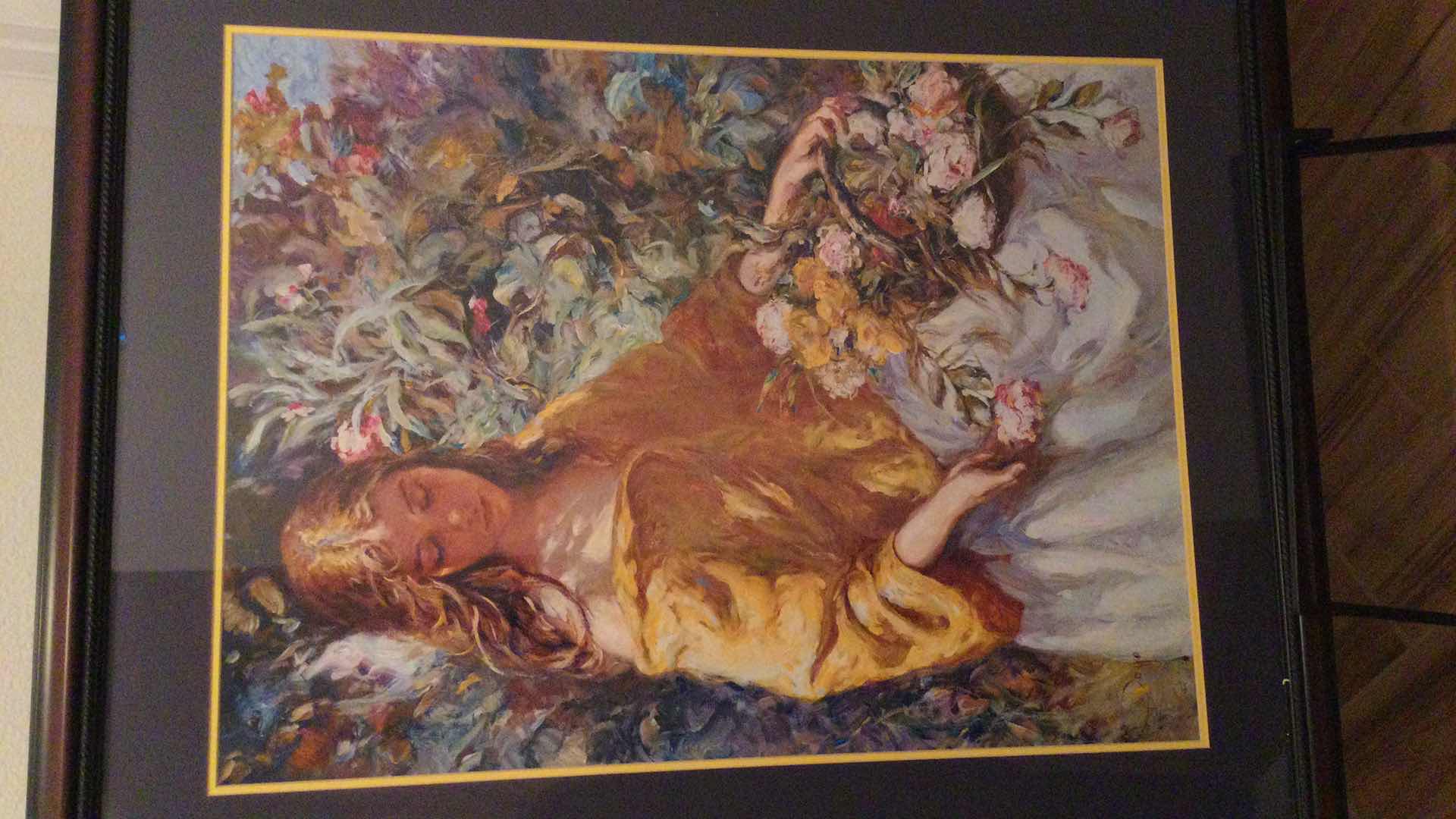 Photo 4 of FRAMED ARTWORK ON METAL EASEL 38” X 47”