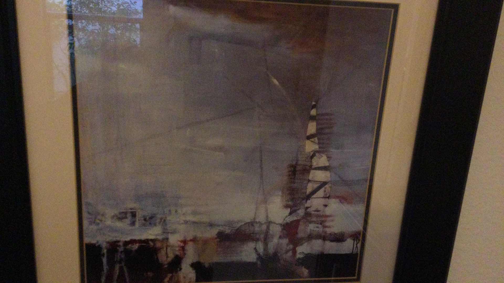 Photo 1 of FRAMED ABSTRACT ARTWORK 23.5” X 23.5”