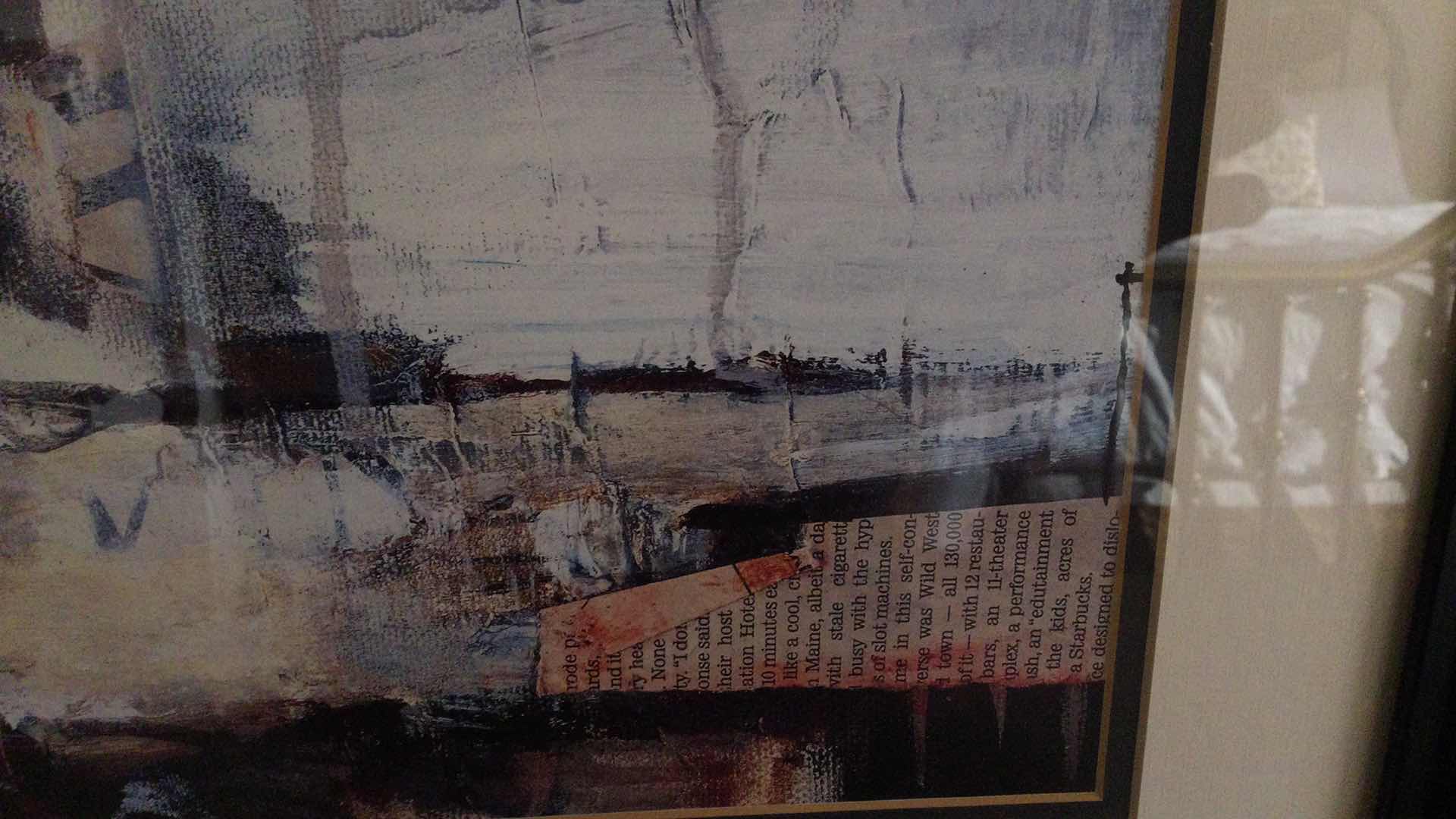 Photo 1 of FRAMED ABSTRACT ARTWORK 23.5” X 23.5”