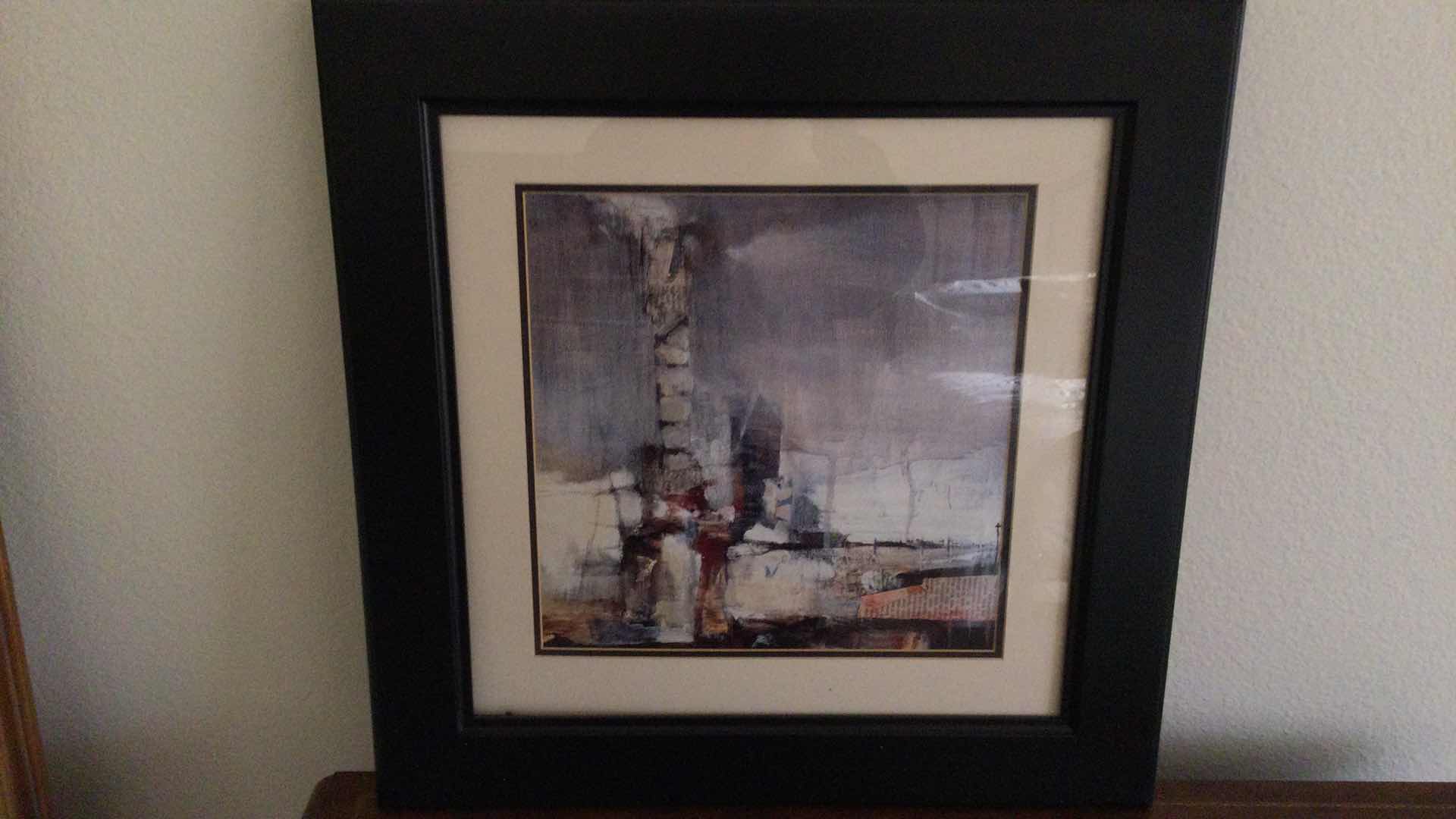 Photo 1 of FRAMED ABSTRACT ARTWORK 23.5” X 23.5”