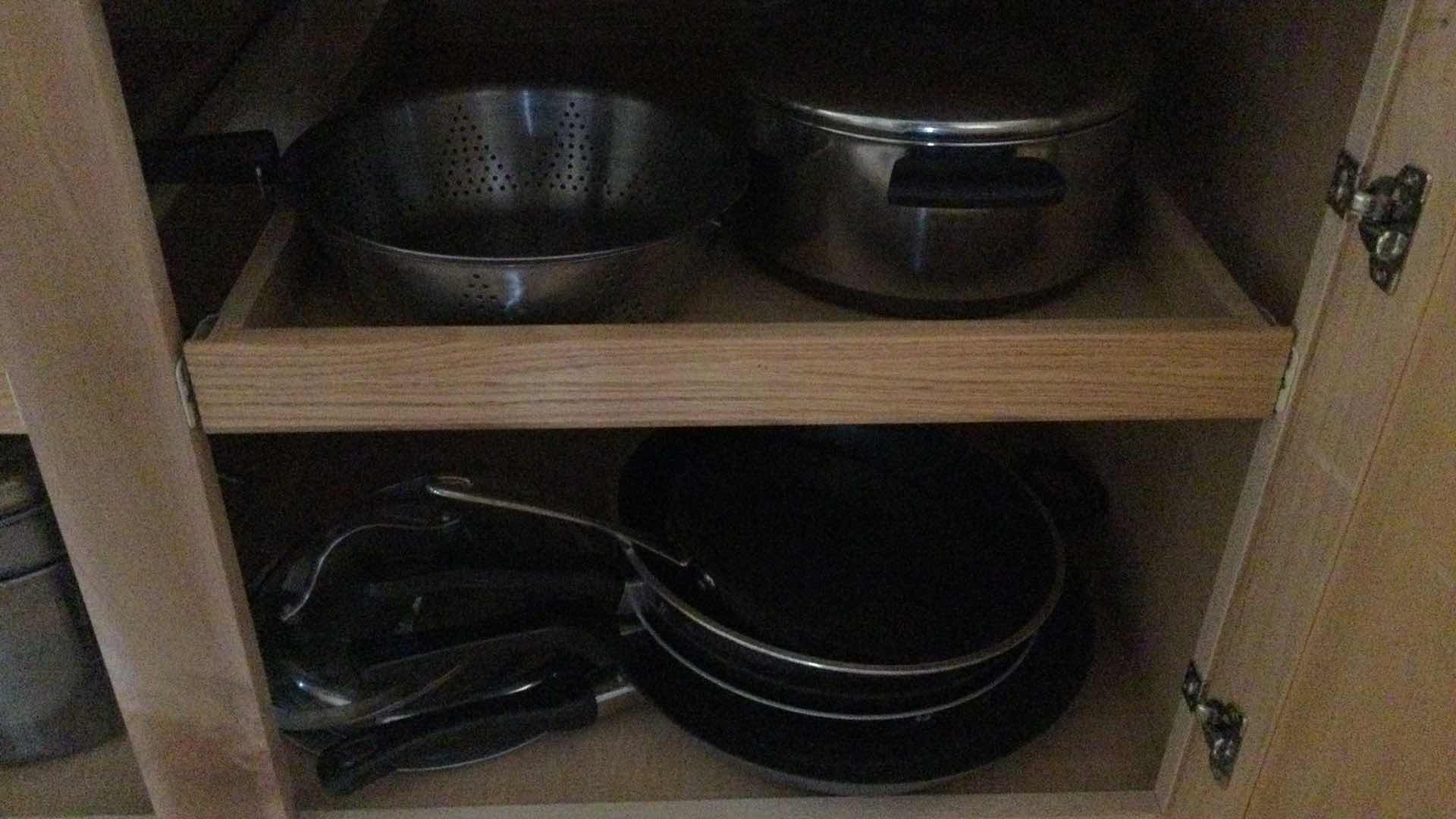Photo 1 of CONTENTS IN KITCHEN CUPBOARD POTS-N-PANS