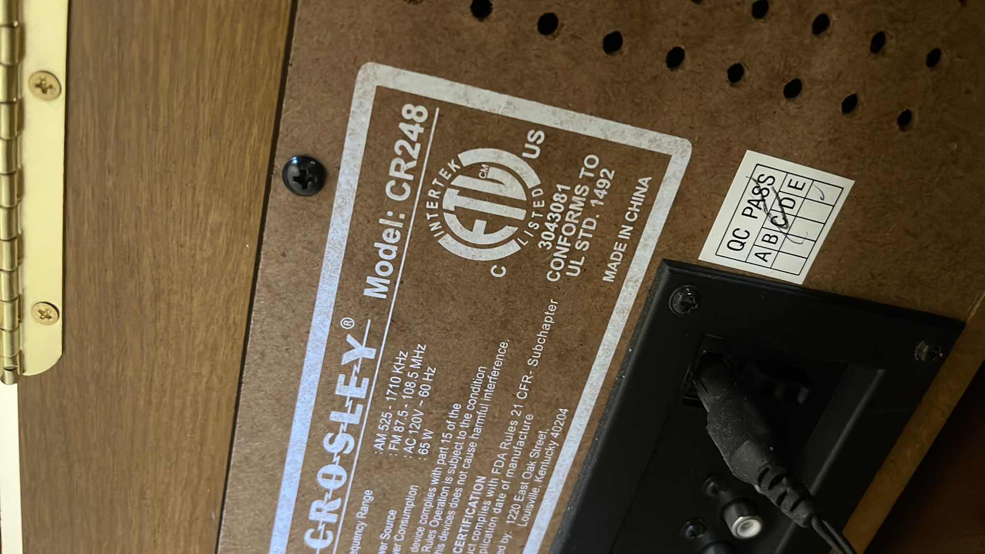 Photo 1 of CROSLEY RECORD PLAYER/CD RECORDER W/REMOTE