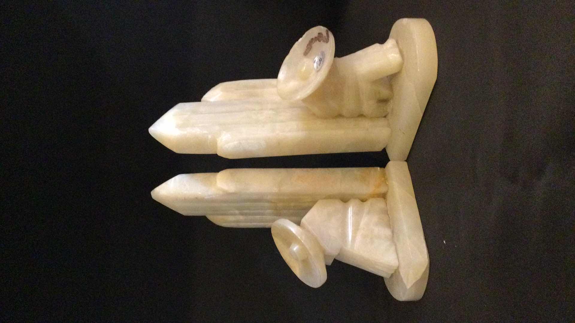 Photo 1 of CARVED STONE HECHO EN MEXICO BOOK ENDS H 9”