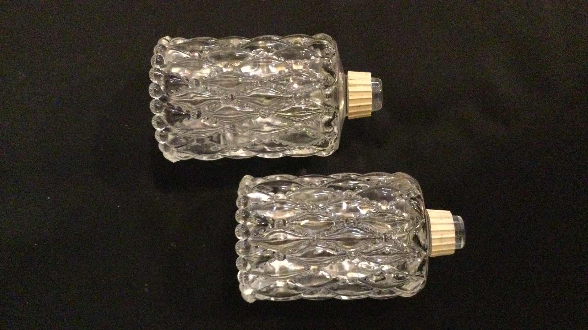 Photo 1 of HOME DECOR:  GLASS CANDLE HOLDERS (2) H 5”