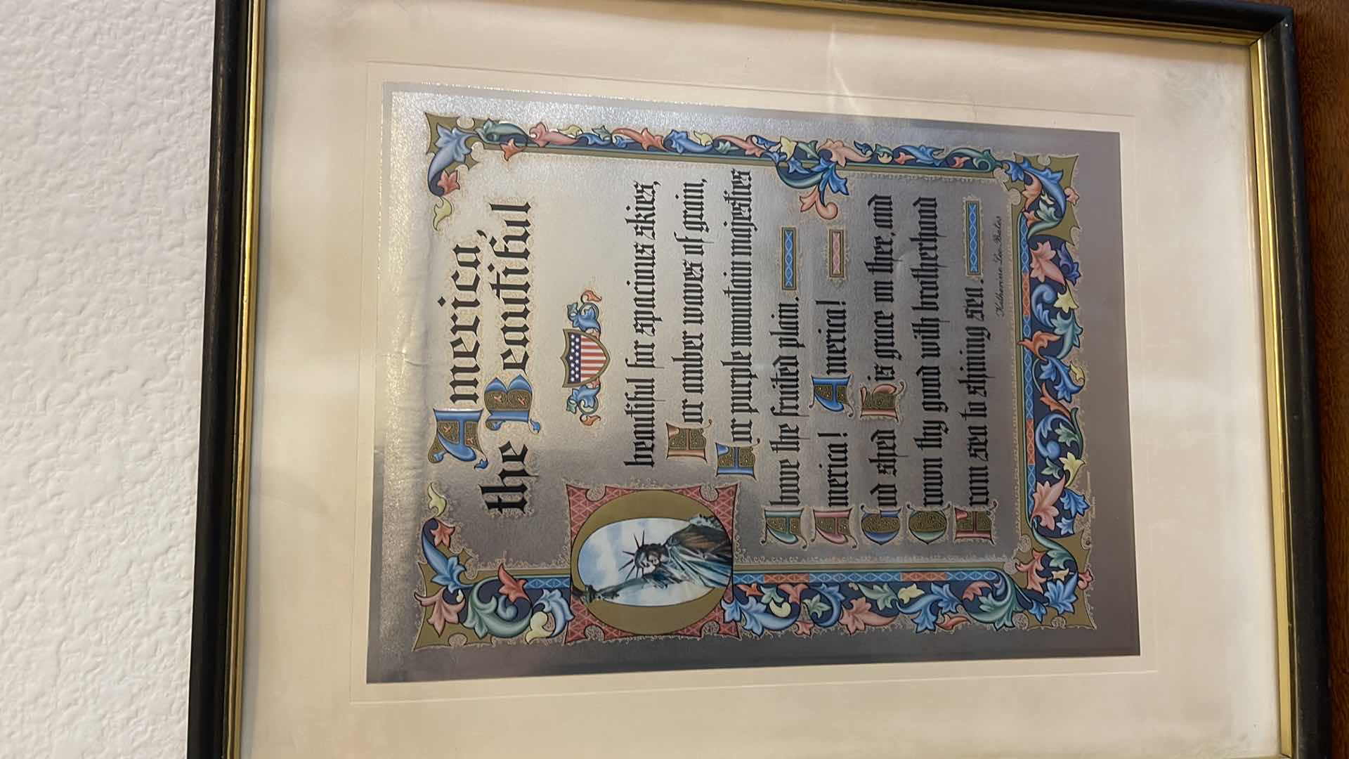 Photo 1 of FRAMED AMERICA THE BEAUTIFUL ARTWORK 13” X 17”