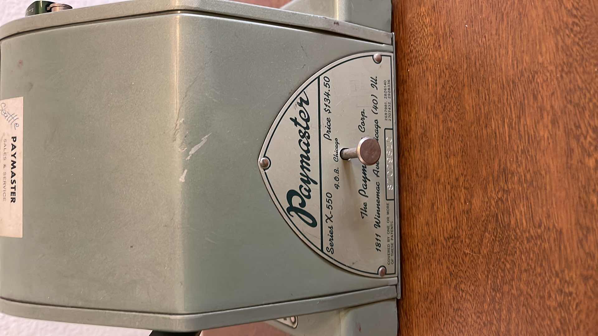 Photo 1 of VINTAGE ORIGINAL PAYMASTER CHECK WRITER