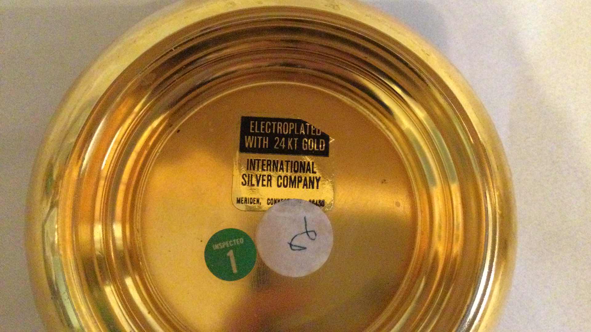 Photo 1 of INTERNATIONAL SILVER CO.  7” BOWLS (2) ELECTROPLATED W/ 24KT GOLD