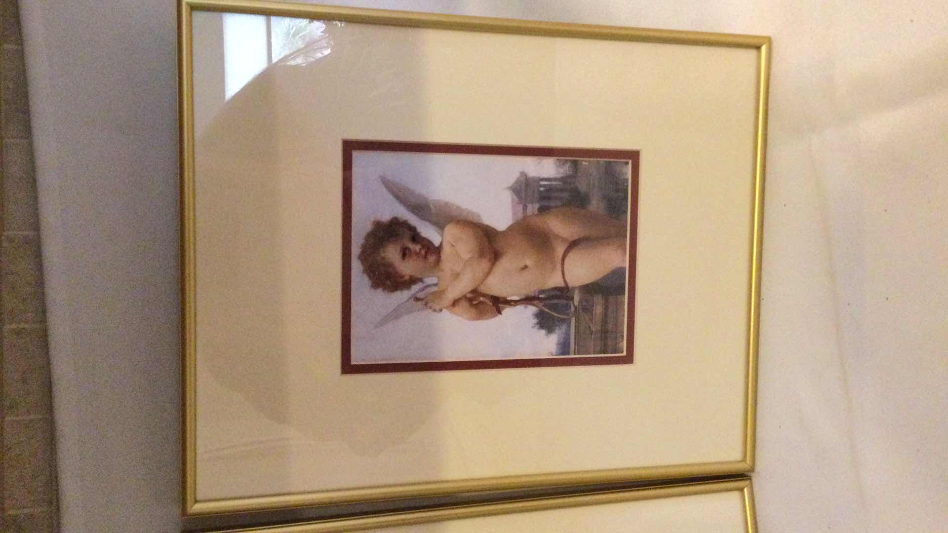 Photo 1 of GOLD FRAMED ANGEL ARTWORKS (2) 11” X 14”