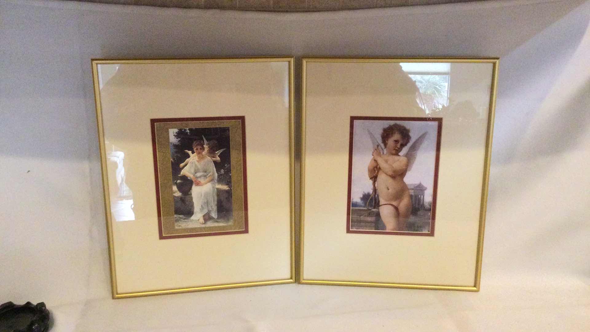 Photo 1 of GOLD FRAMED ANGEL ARTWORKS (2) 11” X 14”