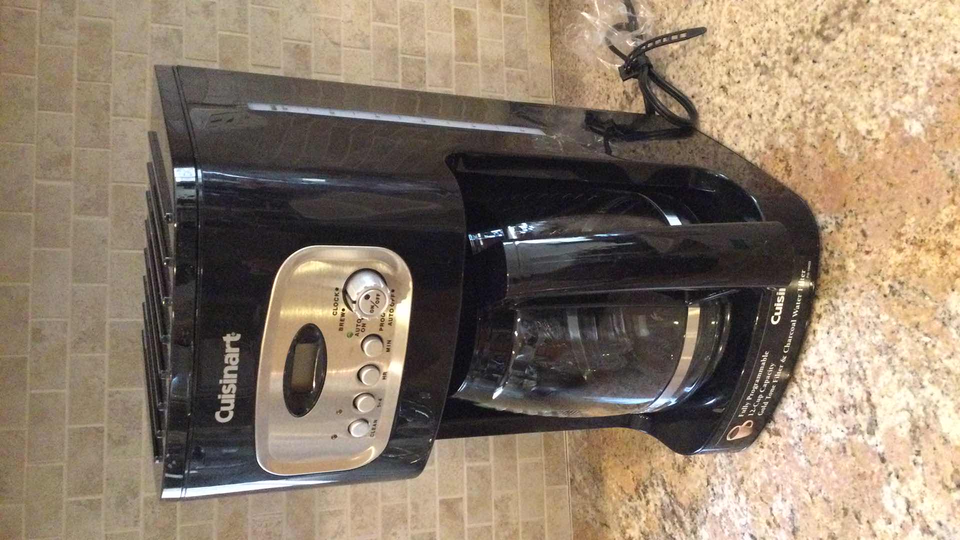 Photo 3 of CUISINART DCC-1100 SERIES 12-CUP PROGRAMMABLE COFFEEMAKER W/ CUT GLASS MUGS