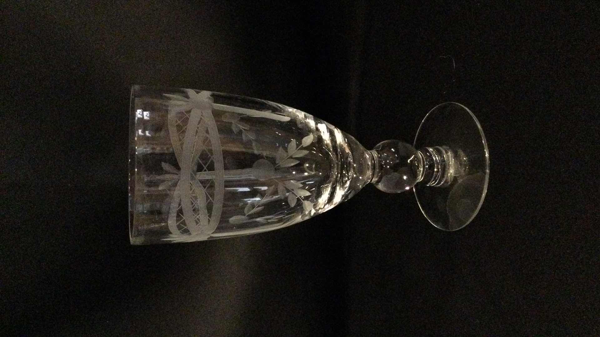 Photo 3 of ETCHED GLASS STEMWARE (8)