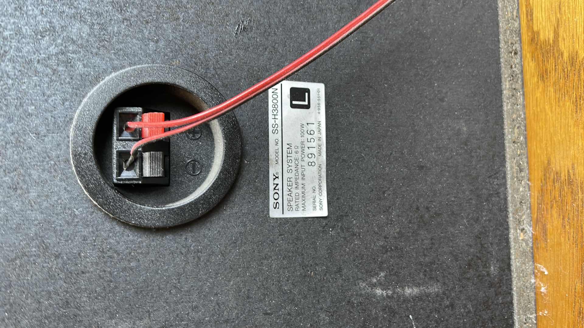 Photo 2 of SONY SPEAKER SYSTEM MODEL SA-H3800N