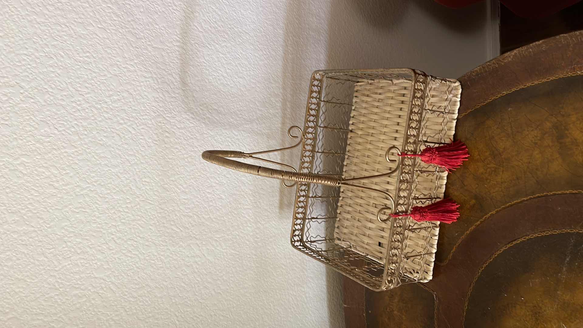 Photo 3 of METAL MAGAZINE RACK AND STORAGE BASKET