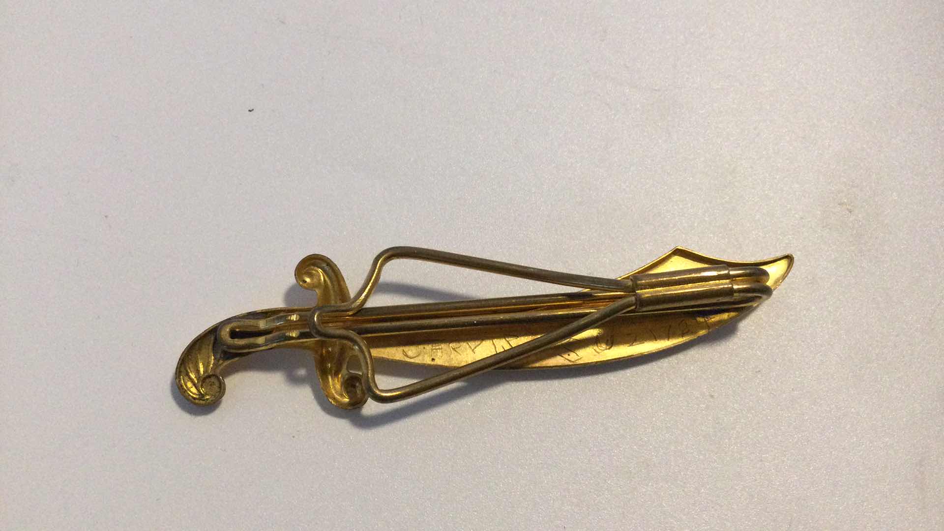 Photo 1 of VINTAGE MASONIC SHRINER NILE TIE BAR GOLD TONE