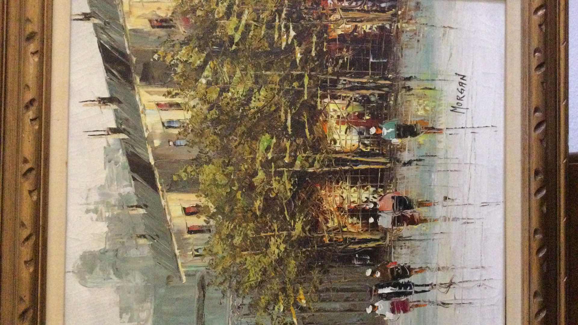 Photo 5 of FRAMED ARTIST SIGNED “MORGAN” PAINTING ON CANVAS 55” X 31”