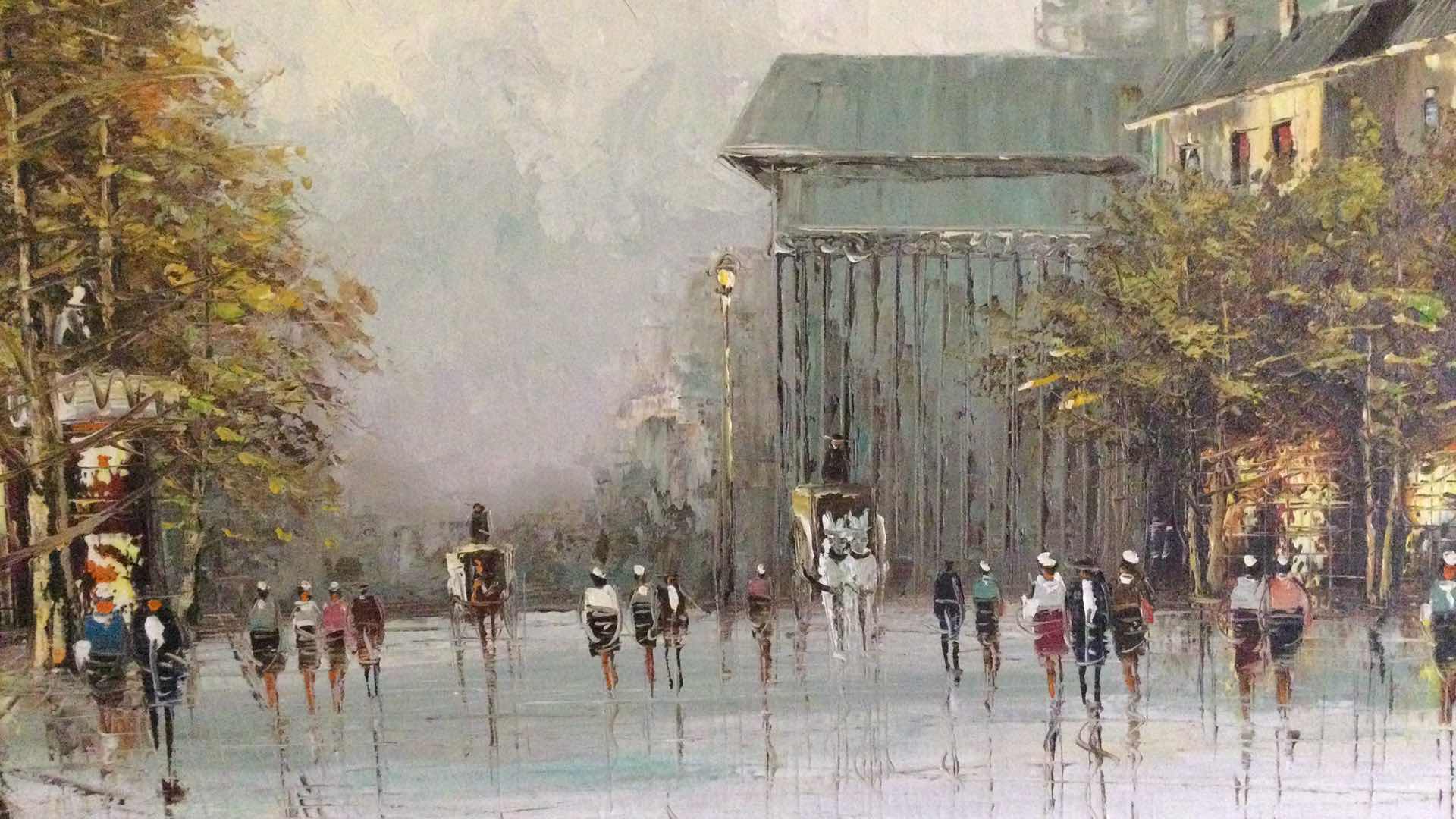 Photo 4 of FRAMED ARTIST SIGNED “MORGAN” PAINTING ON CANVAS 55” X 31”