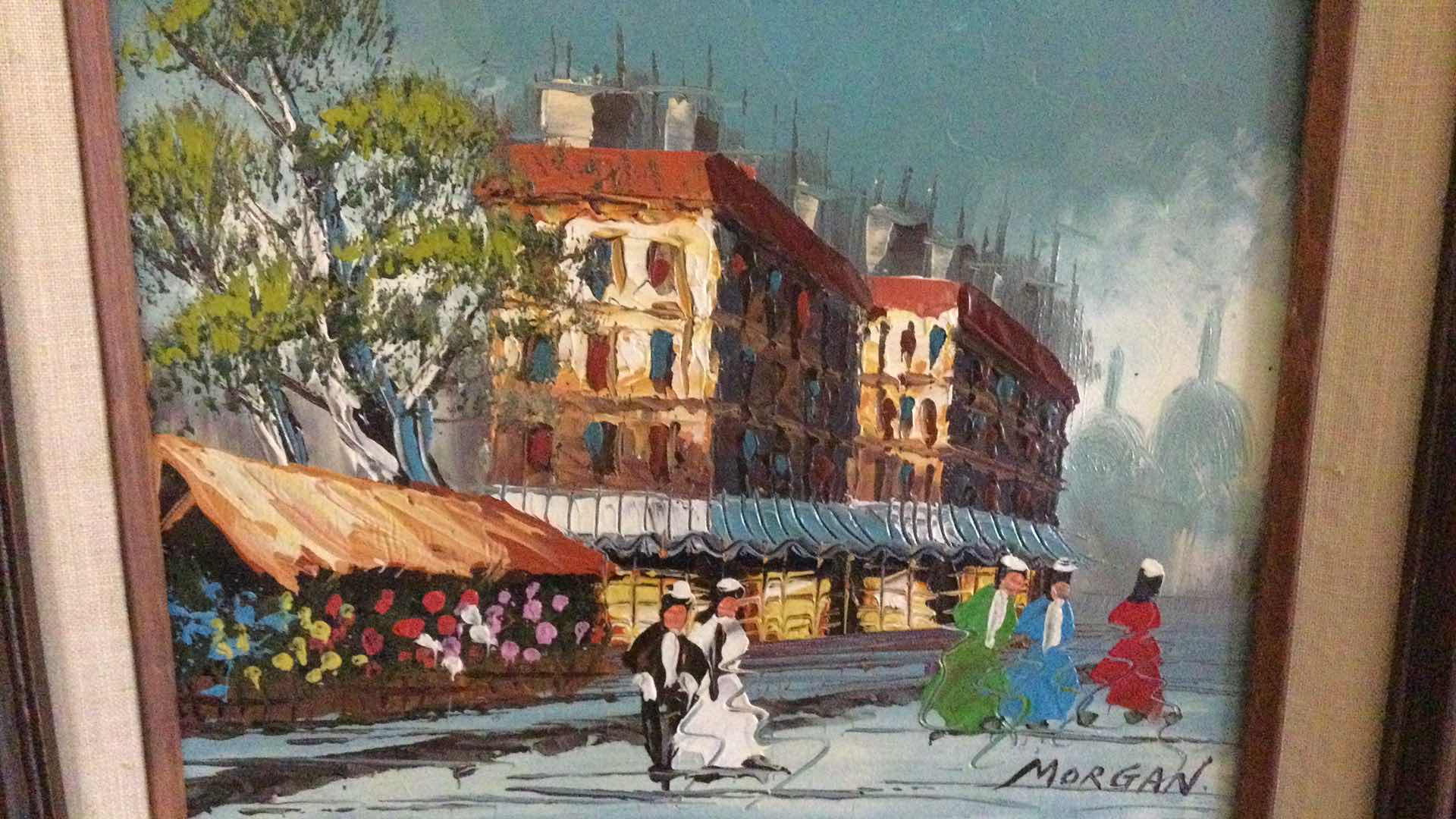 Photo 1 of FRAMED ARTIST SIGNED “MORGAN” PAINTING ON CANVAS 18” X 16”