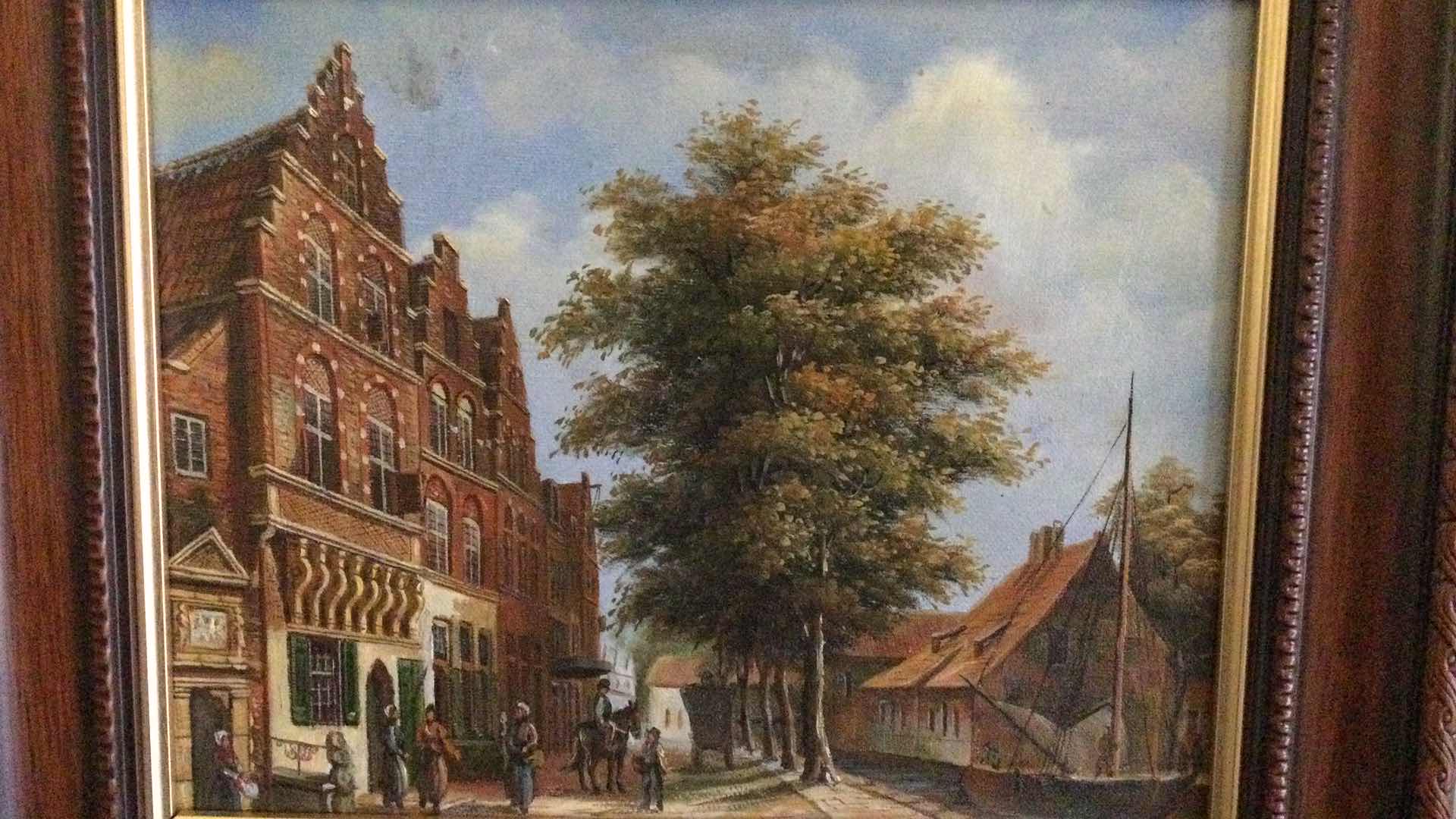 Photo 2 of FRAMED ARTIST SIGNED PAINTING ON CANVAS 13” X 11”